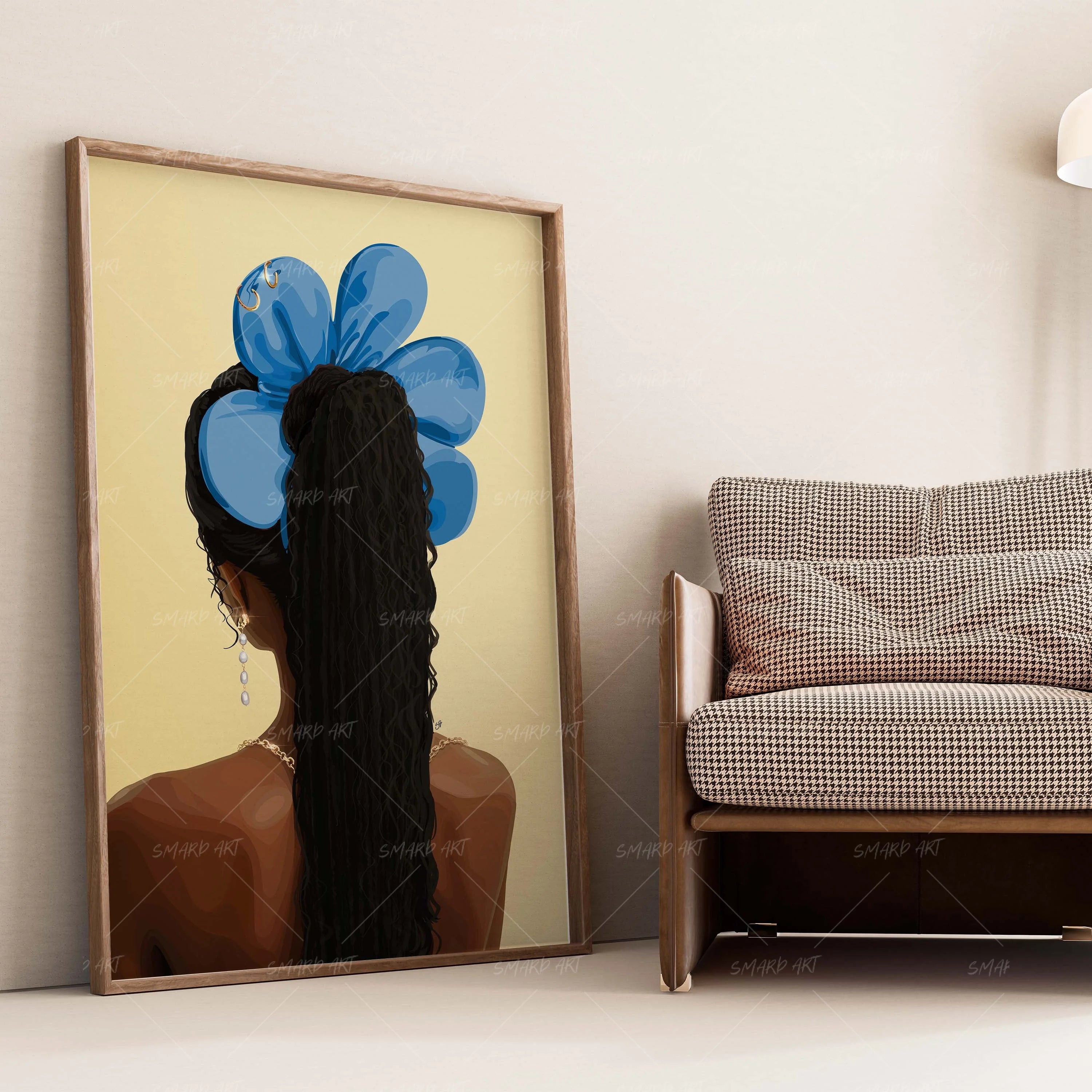 Scrunch Statement-wall art print featuring decorative artistic design suitable for living rooms, offices, and schools by SmardArt. Elevate your space with Black wall art that speaks to culture, identity, and creativity. At Smard, we celebrate artistry made with melanin, bringing powerful and inspiring designs to life.