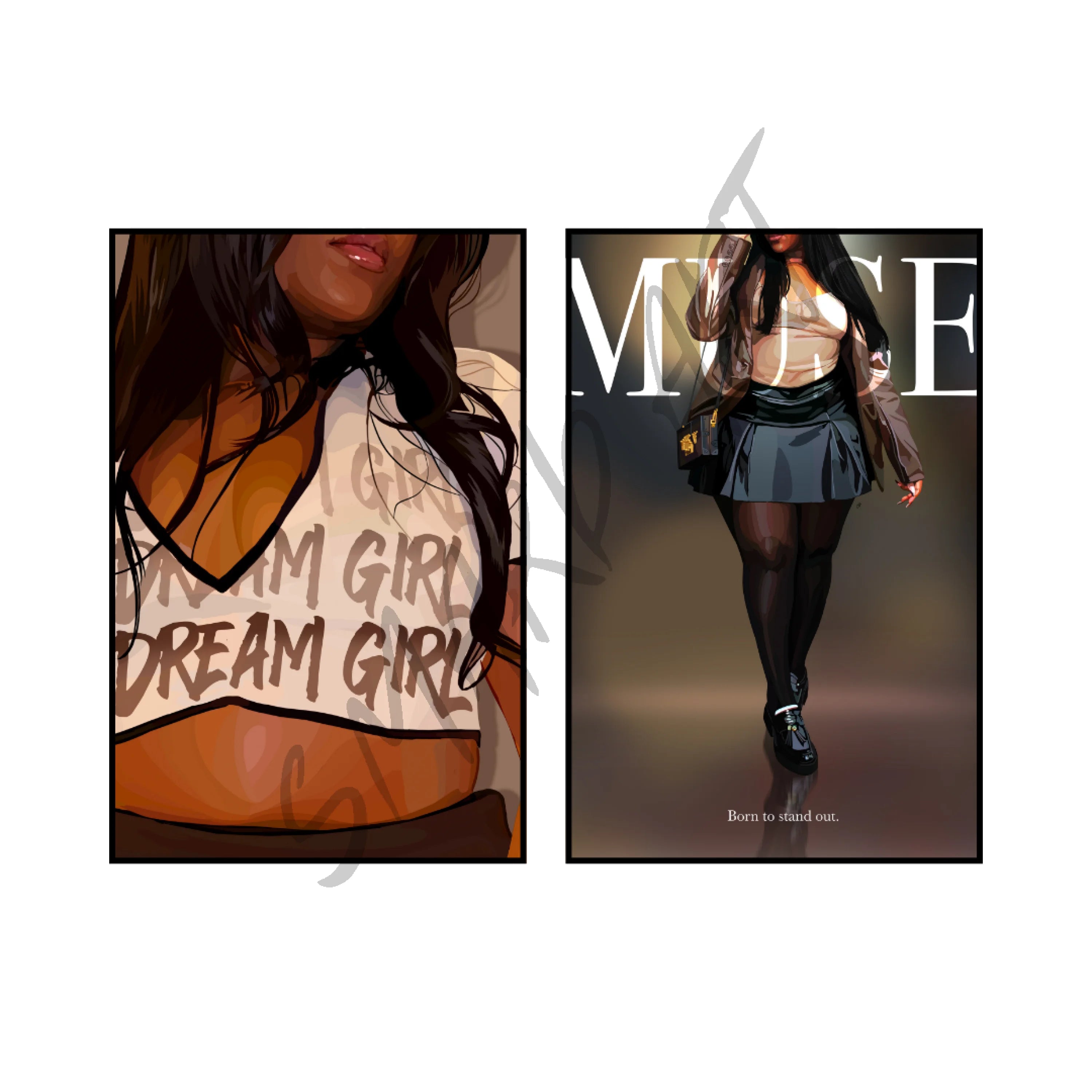 Art Print Bundle : Dream Girl + Wherever I Walk