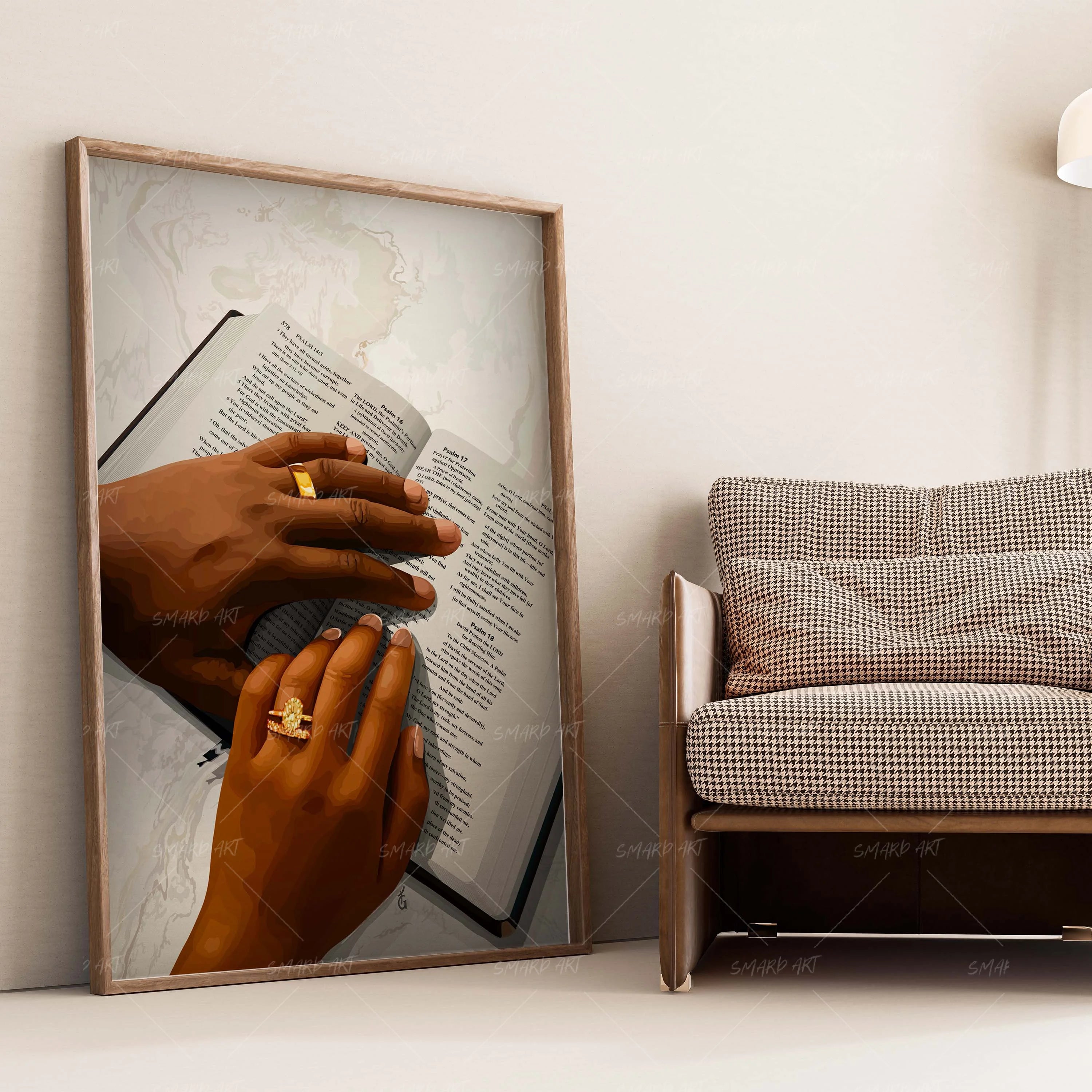 Sacred Bond-wall art print featuring decorative artistic design suitable for living rooms, offices, and schools by SmardArt. Elevate your space with Black wall art that speaks to culture, identity, and creativity. At Smard, we celebrate artistry made with melanin, bringing powerful and inspiring designs to life.