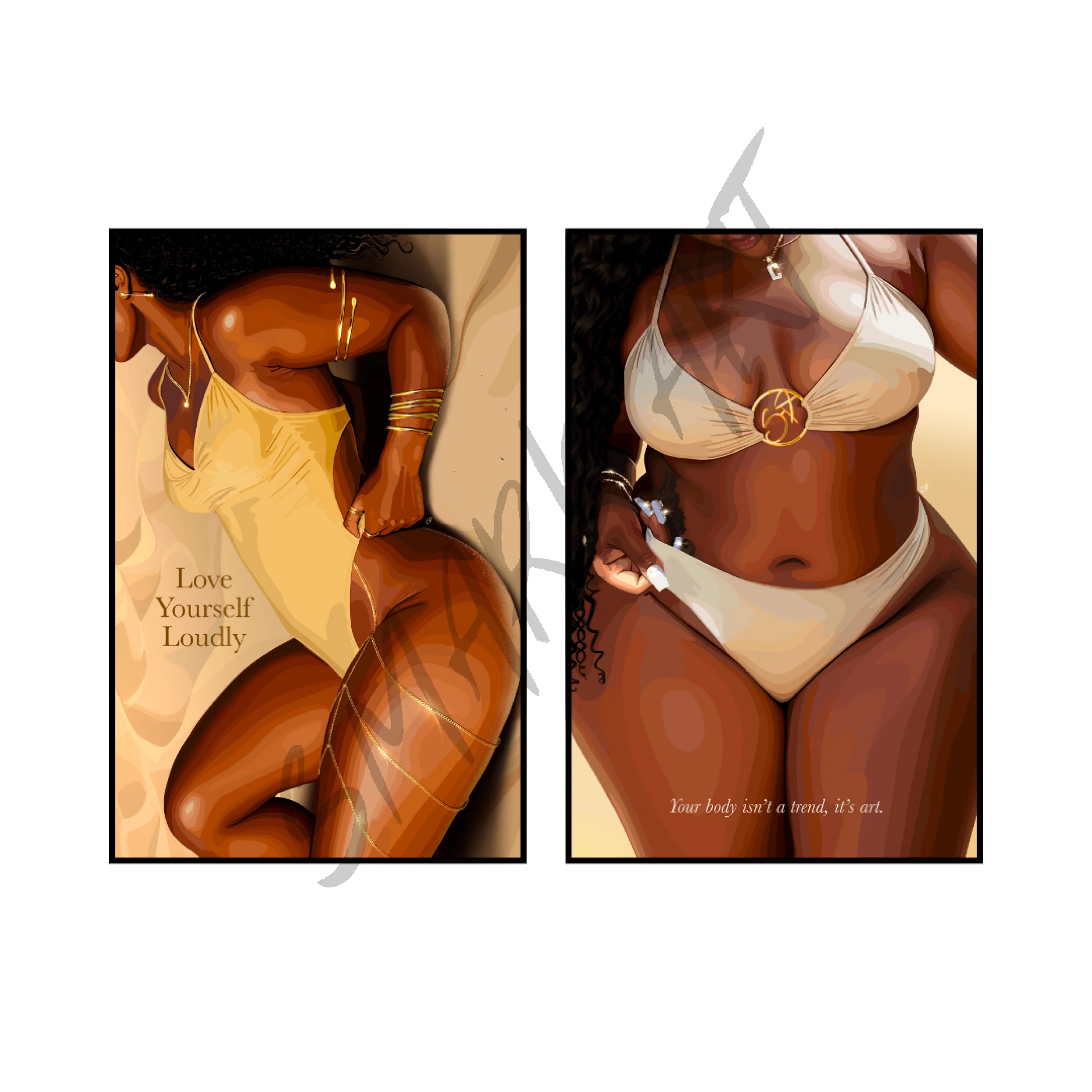 Art Print Bundle : Love Yourself Loudly + Your Body Is Art