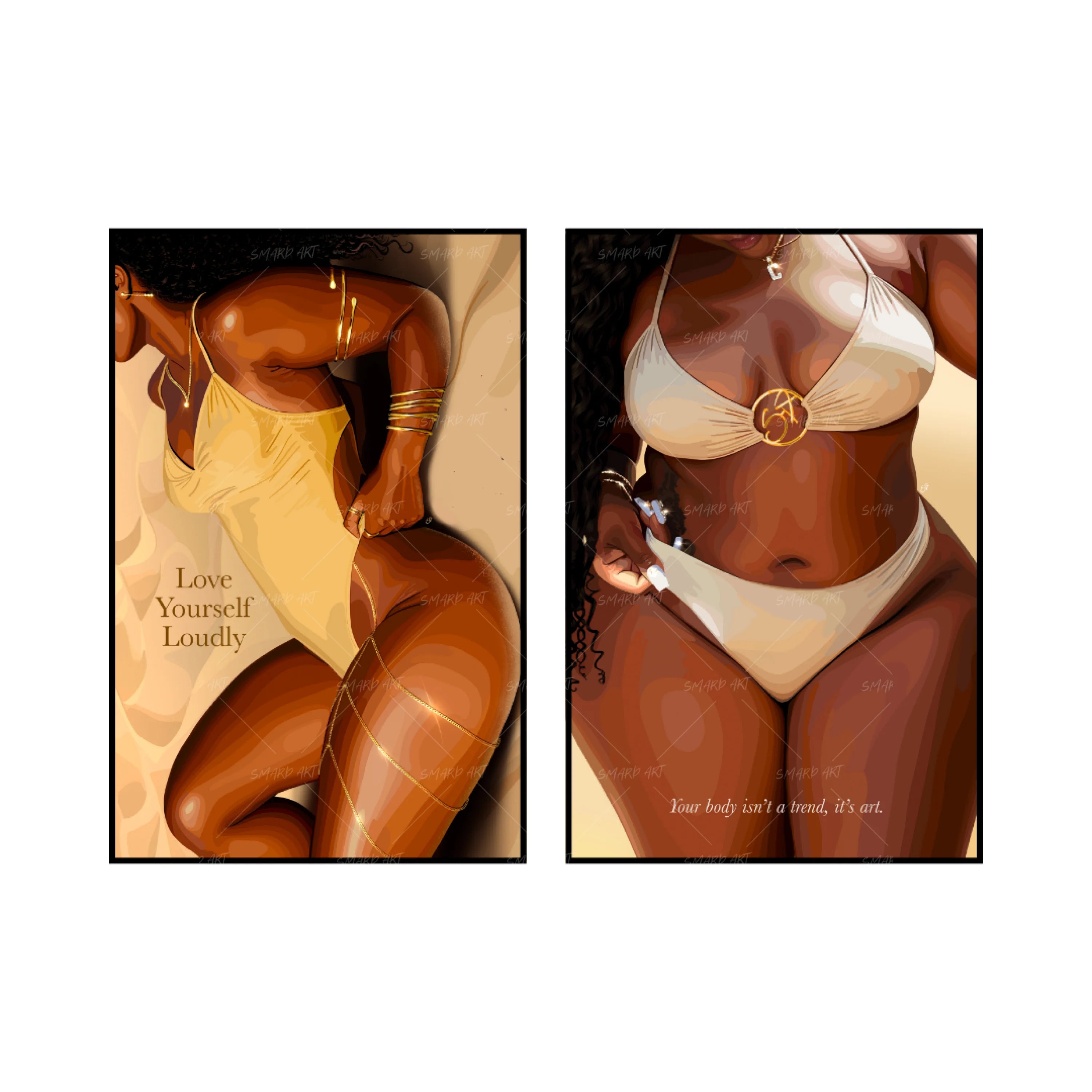 Art Print Bundle : Love Yourself Loudly + Your Body Is Art