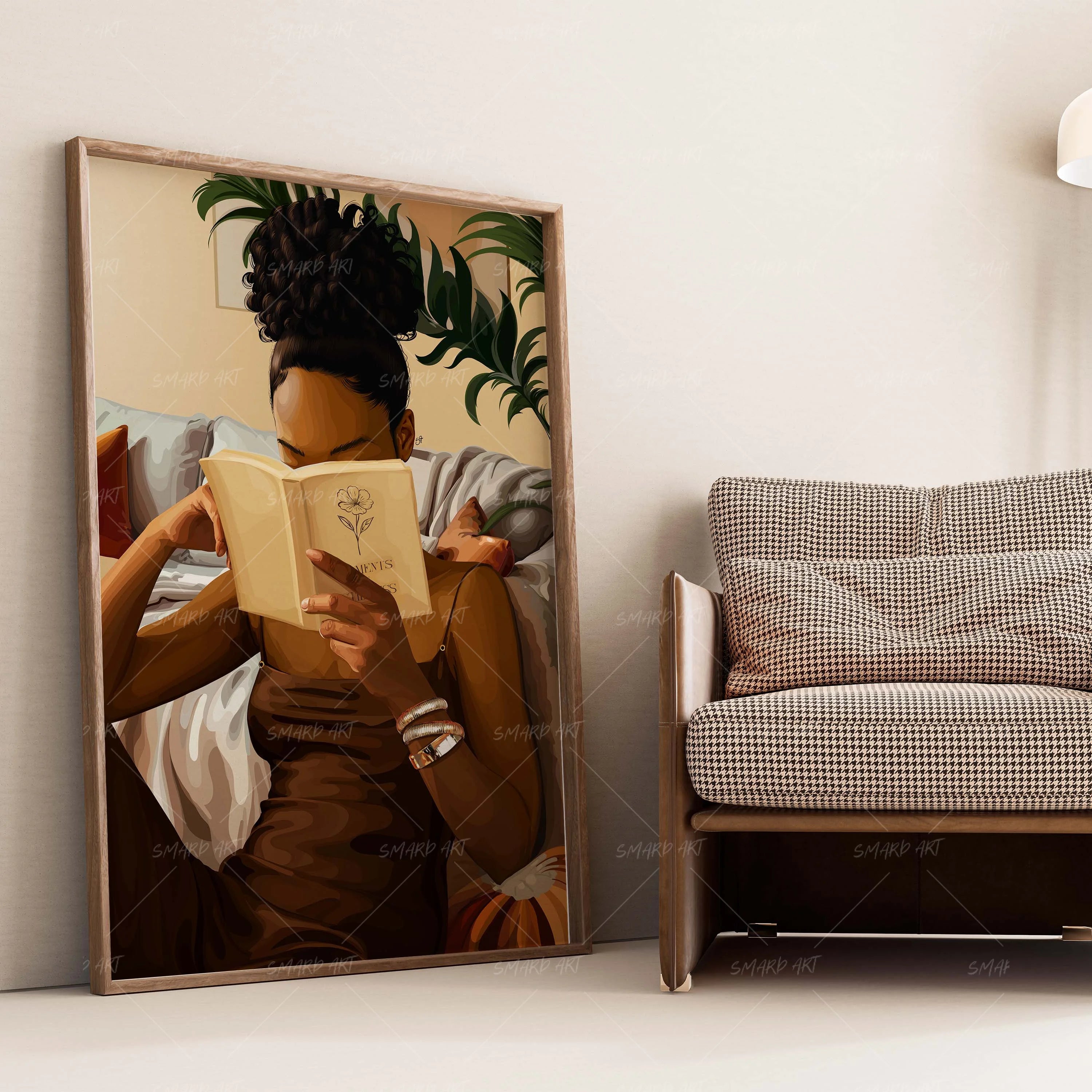 Moments Of Stillness-wall art print featuring decorative artistic design suitable for living rooms, offices, and schools by SmardArt. Elevate your space with Black wall art that speaks to culture, identity, and creativity. At Smard, we celebrate artistry made with melanin, bringing powerful and inspiring designs to life.