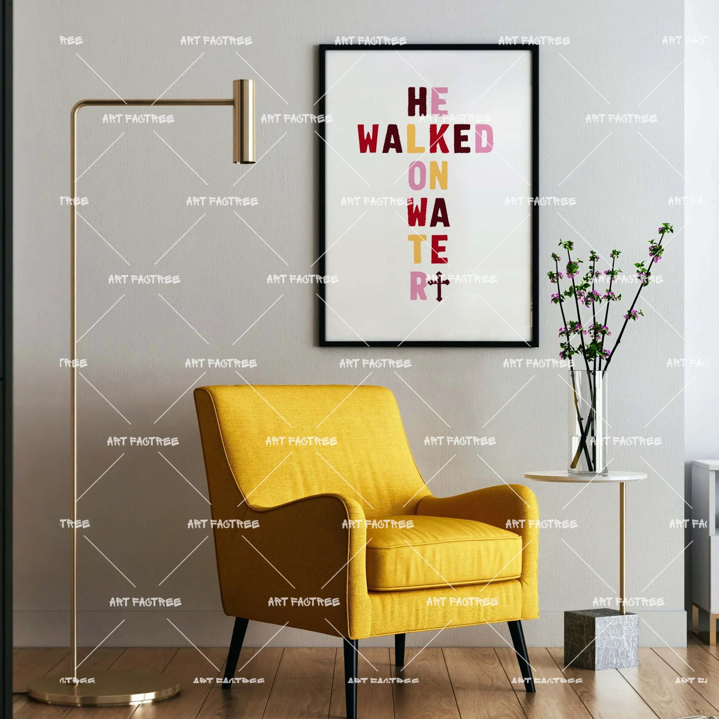 He Walked On Water (Smard X Anaya)-wall art print featuring decorative artistic design suitable for living rooms, offices, and schools by SmardArt. Elevate your space with Black wall art that speaks to culture, identity, and creativity. At Smard, we celebrate artistry made with melanin, bringing powerful and inspiring designs to life.