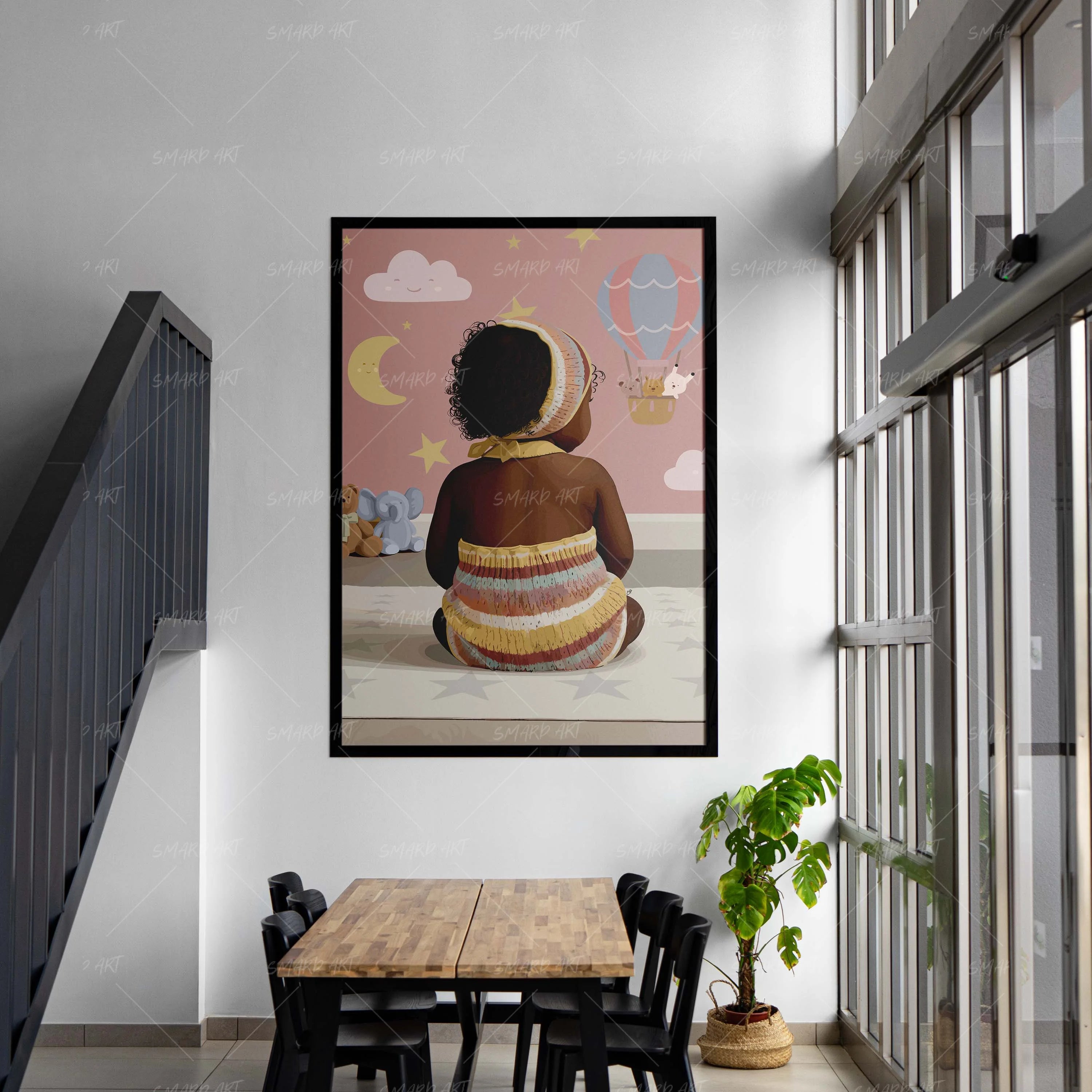 Sweet Bloom-wall art print featuring decorative artistic design suitable for living rooms, offices, and schools by SmardArt. Elevate your space with Black wall art that speaks to culture, identity, and creativity. At Smard, we celebrate artistry made with melanin, bringing powerful and inspiring designs to life.