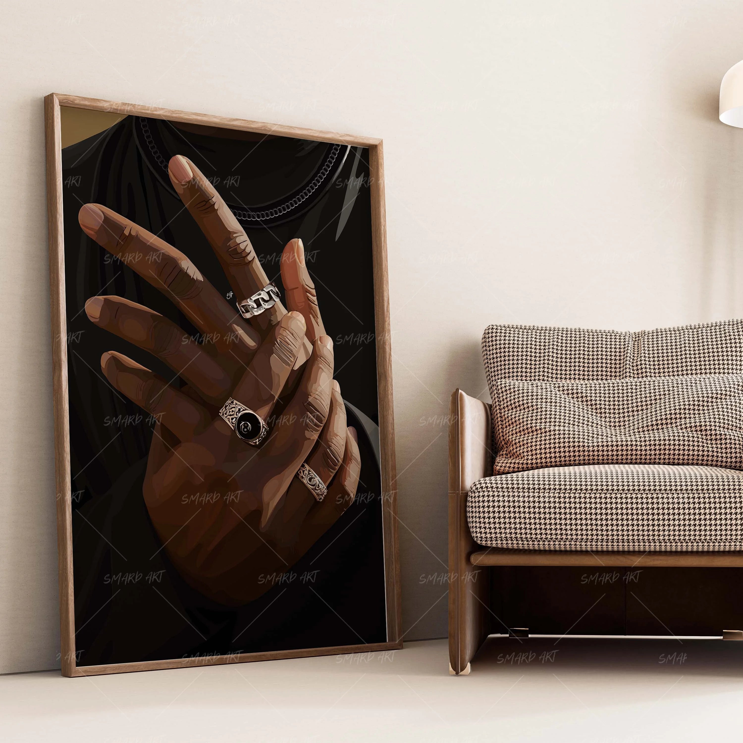 Metal Mood-wall art print featuring decorative artistic design suitable for living rooms, offices, and schools by SmardArt. Elevate your space with Black wall art that speaks to culture, identity, and creativity. At Smard, we celebrate artistry made with melanin, bringing powerful and inspiring designs to life.