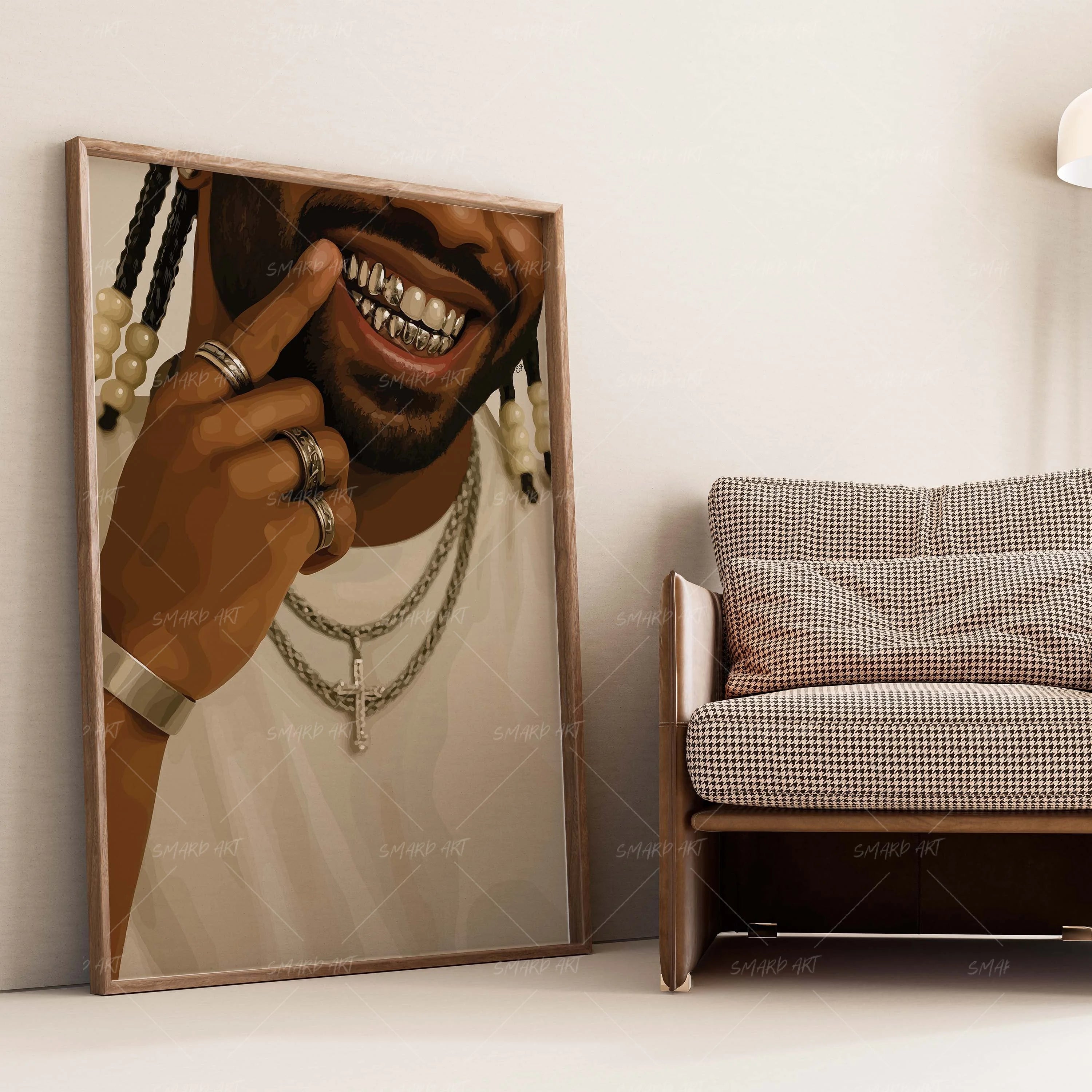 Shine Talk-wall art print featuring decorative artistic design suitable for living rooms, offices, and schools by SmardArt. Elevate your space with Black wall art that speaks to culture, identity, and creativity. At Smard, we celebrate artistry made with melanin, bringing powerful and inspiring designs to life.
