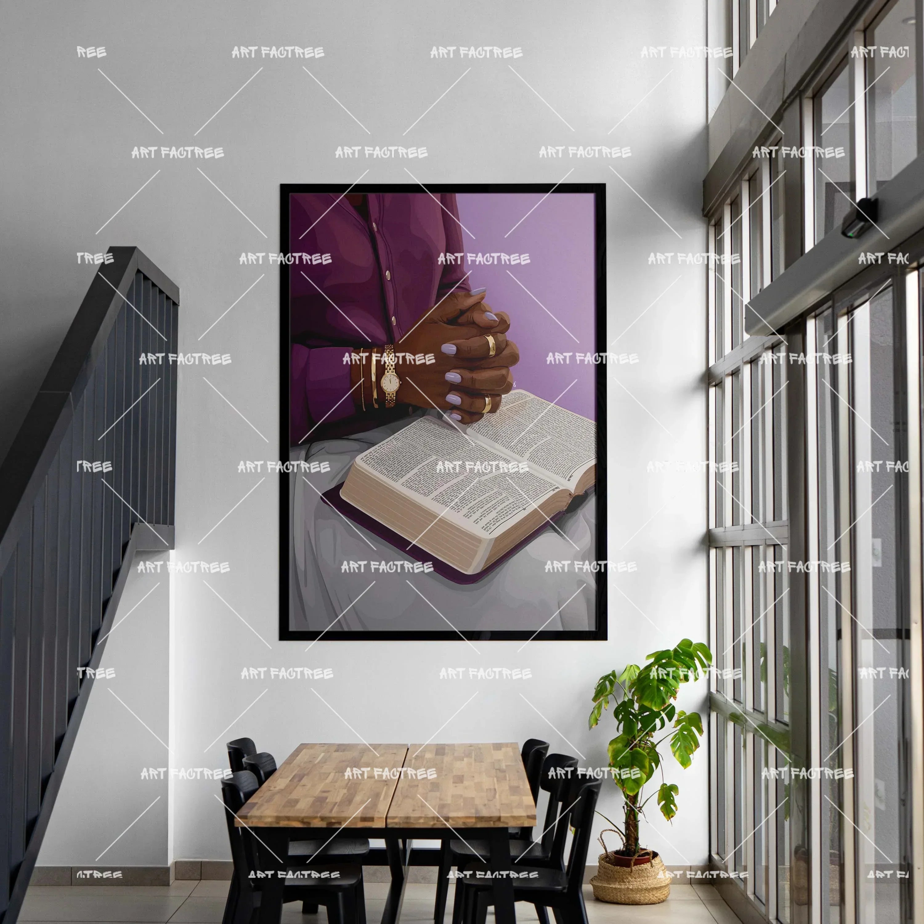 Scripture Study-wall art print featuring decorative artistic design suitable for living rooms, offices, and schools by SmardArt. Elevate your space with Black wall art that speaks to culture, identity, and creativity. At Smard, we celebrate artistry made with melanin, bringing powerful and inspiring designs to life.