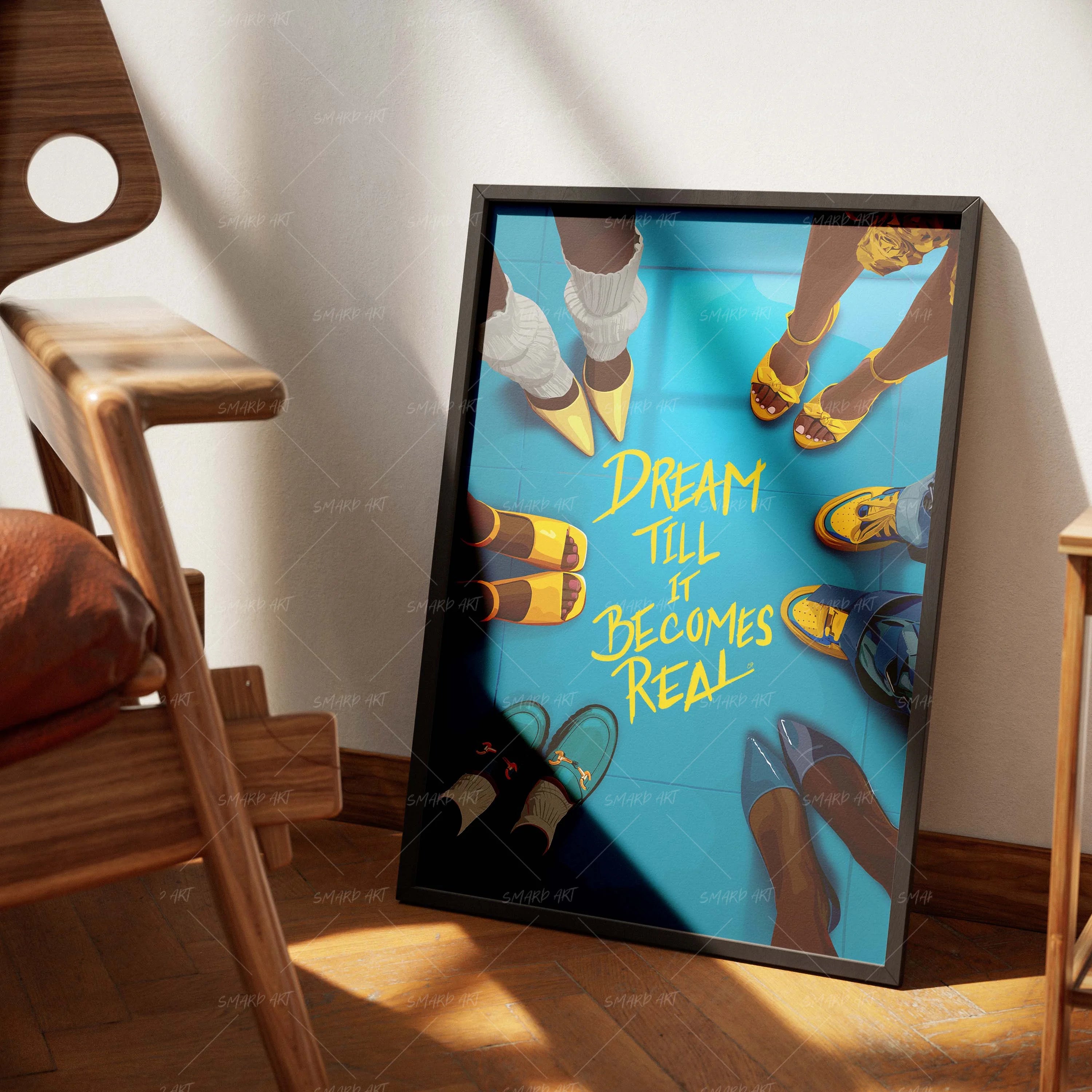 Dream Till It Becomes Real-Yellow & Blue-Smard