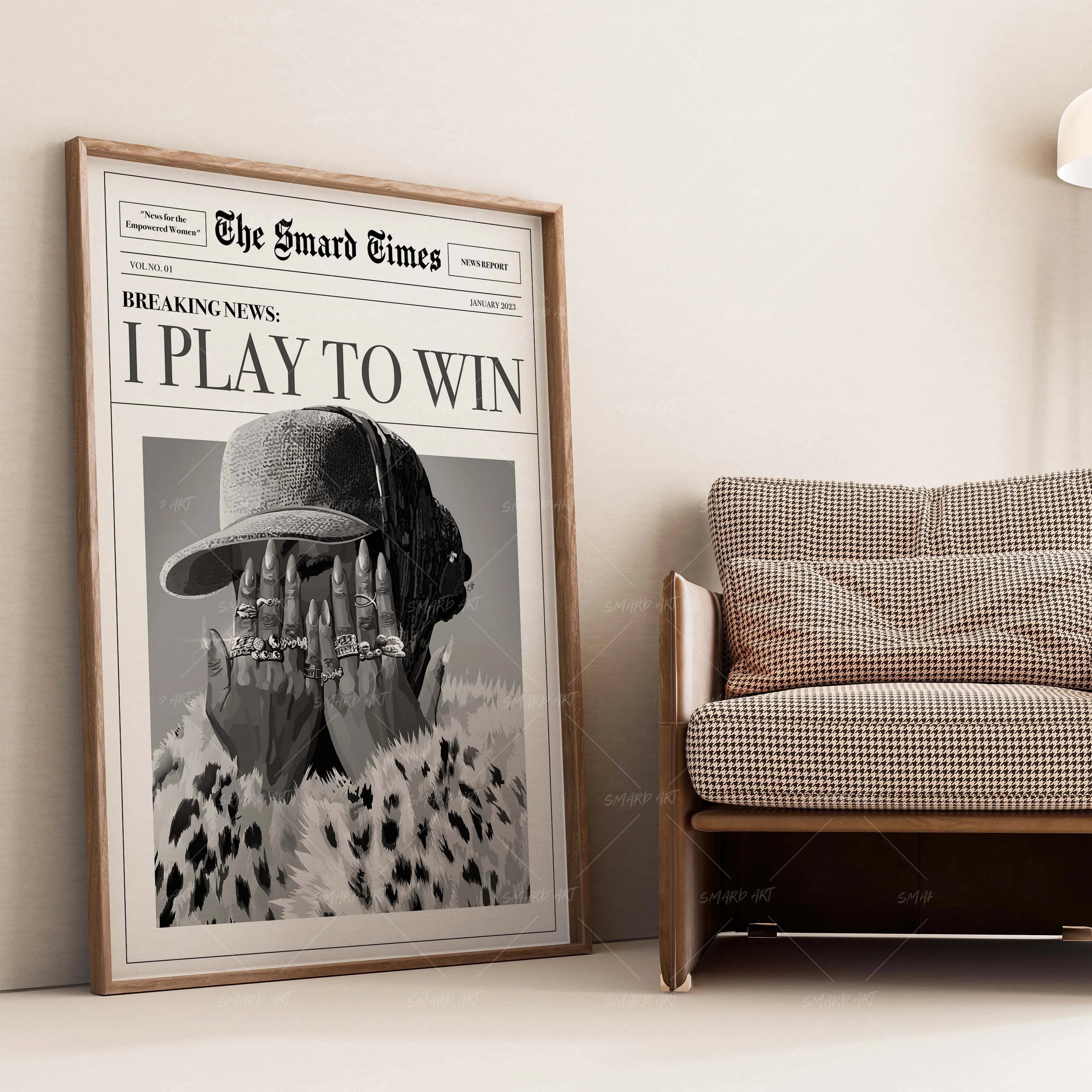 I Play To Win B&W-Smard