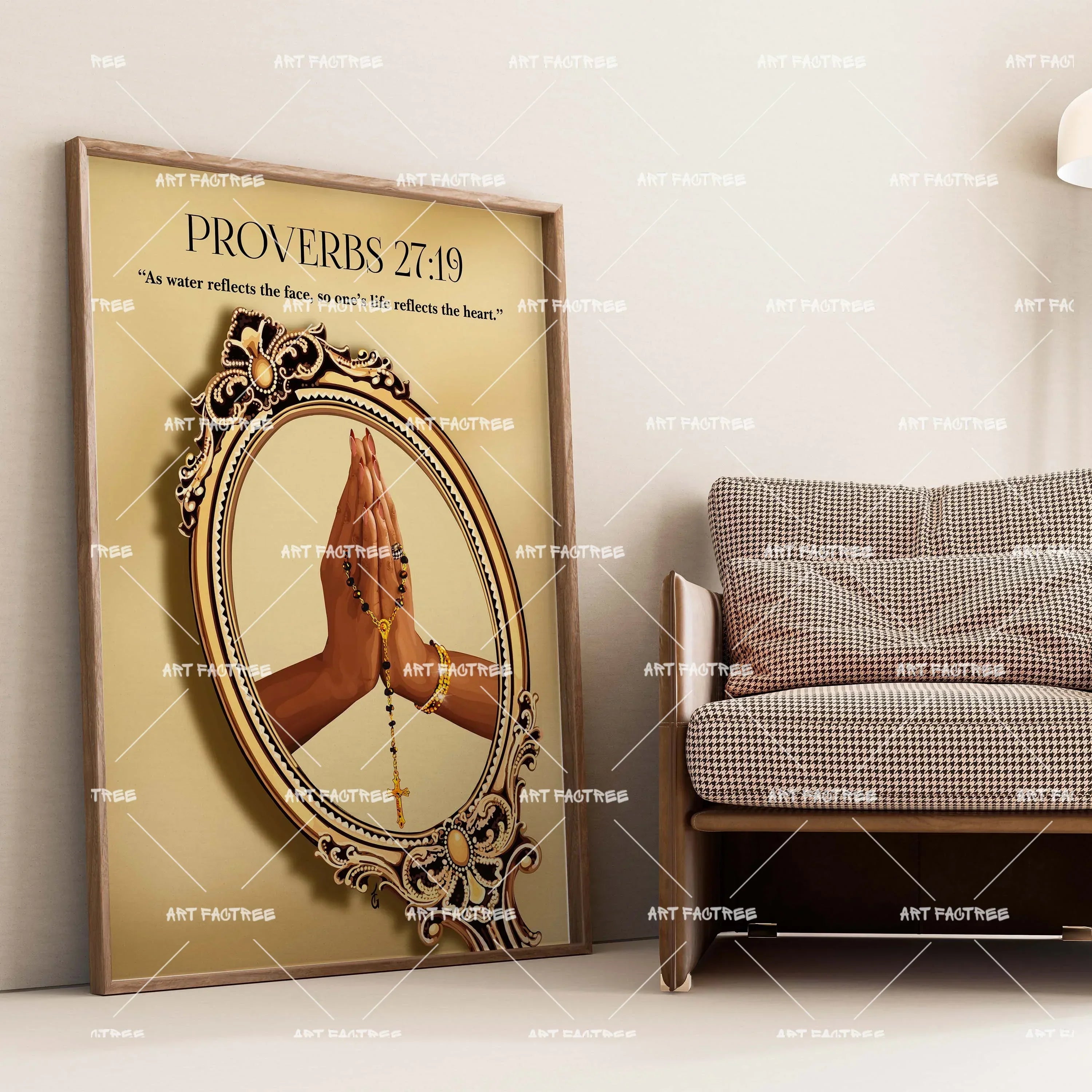 Proverbs 27:19 (Smard X Anaya)-wall art print featuring decorative artistic design suitable for living rooms, offices, and schools by SmardArt. Elevate your space with Black wall art that speaks to culture, identity, and creativity. At Smard, we celebrate artistry made with melanin, bringing powerful and inspiring designs to life.