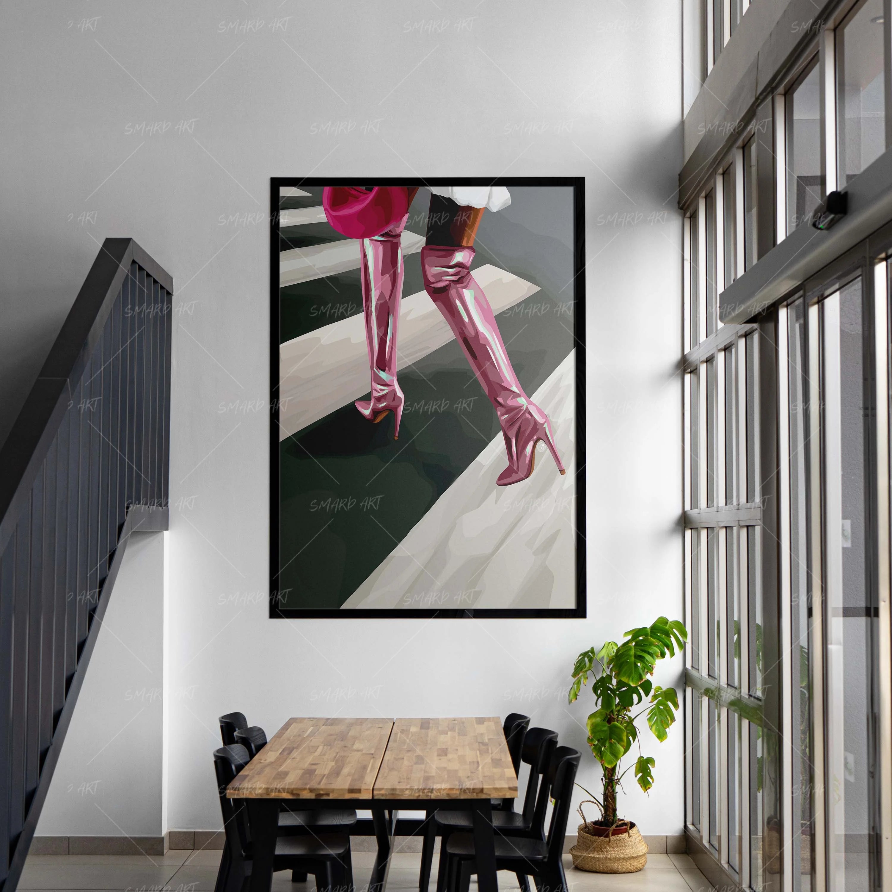 Her Lane-wall art print featuring decorative artistic design suitable for living rooms, offices, and schools by SmardArt. Elevate your space with Black wall art that speaks to culture, identity, and creativity. At Smard, we celebrate artistry made with melanin, bringing powerful and inspiring designs to life.