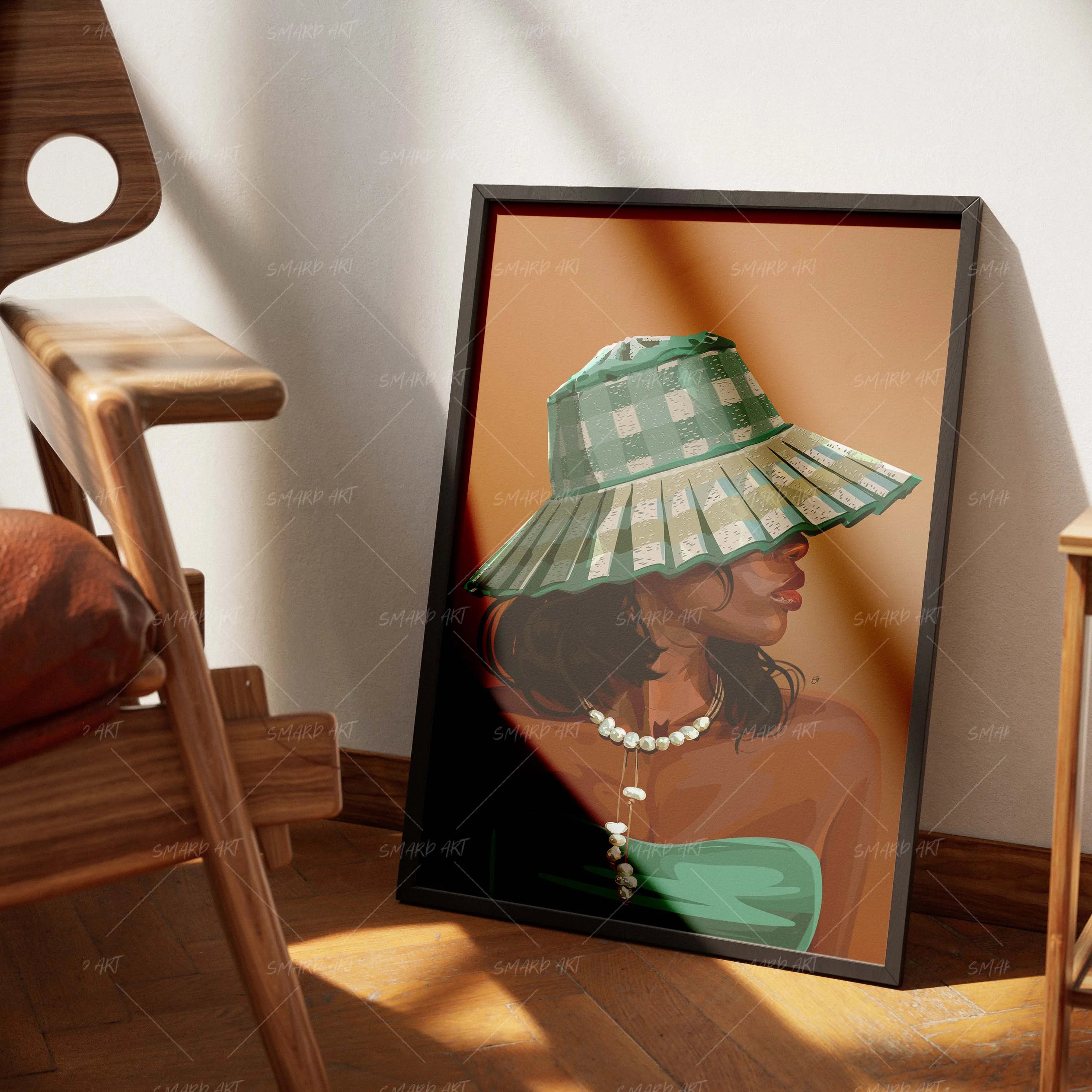 Bold Brim-wall art print featuring decorative artistic design suitable for living rooms, offices, and schools by SmardArt. Elevate your space with Black wall art that speaks to culture, identity, and creativity. At Smard, we celebrate artistry made with melanin, bringing powerful and inspiring designs to life.