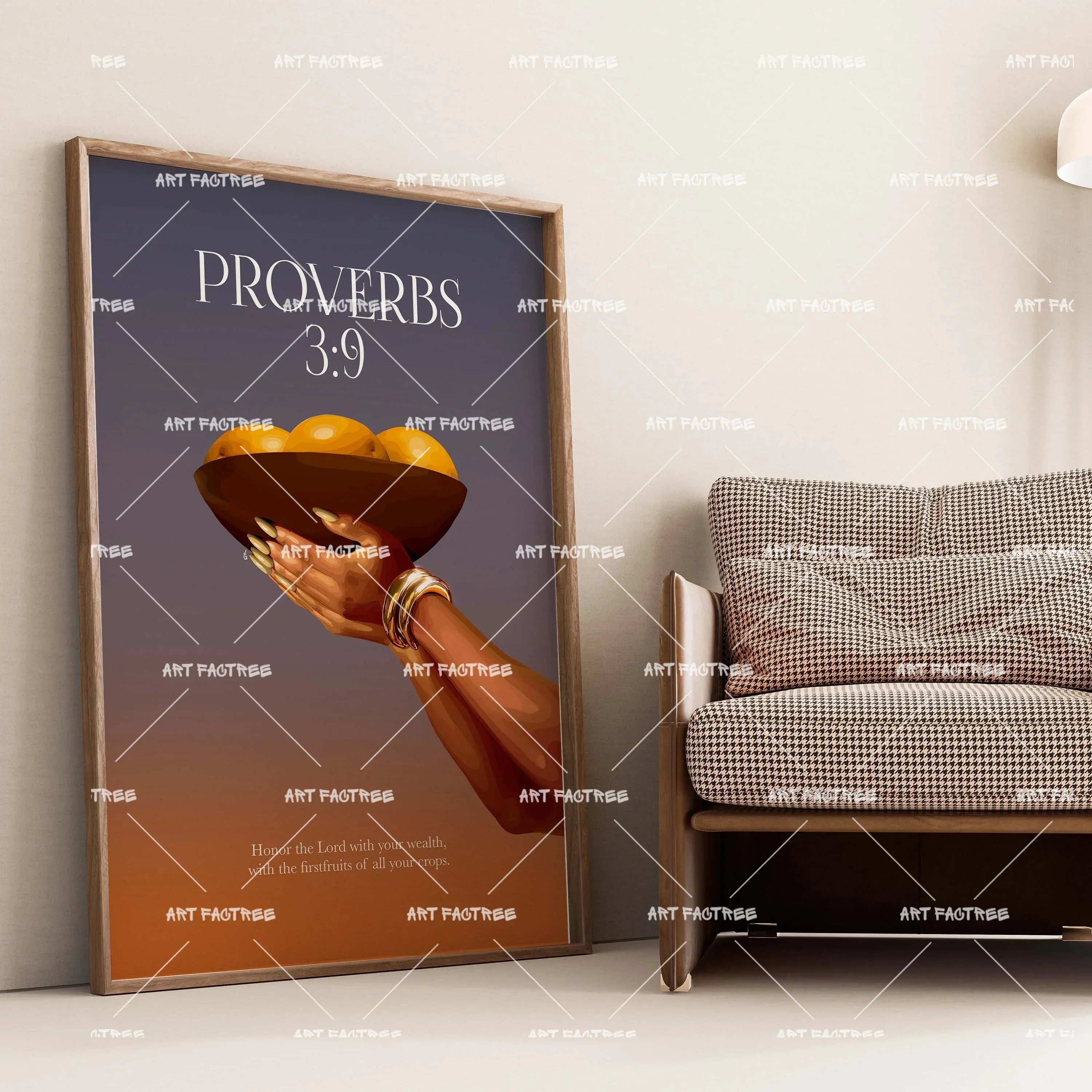 Proverbs 3:9 (Smard X Anaya)-wall art print featuring decorative artistic design suitable for living rooms, offices, and schools by SmardArt. Elevate your space with Black wall art that speaks to culture, identity, and creativity. At Smard, we celebrate artistry made with melanin, bringing powerful and inspiring designs to life.