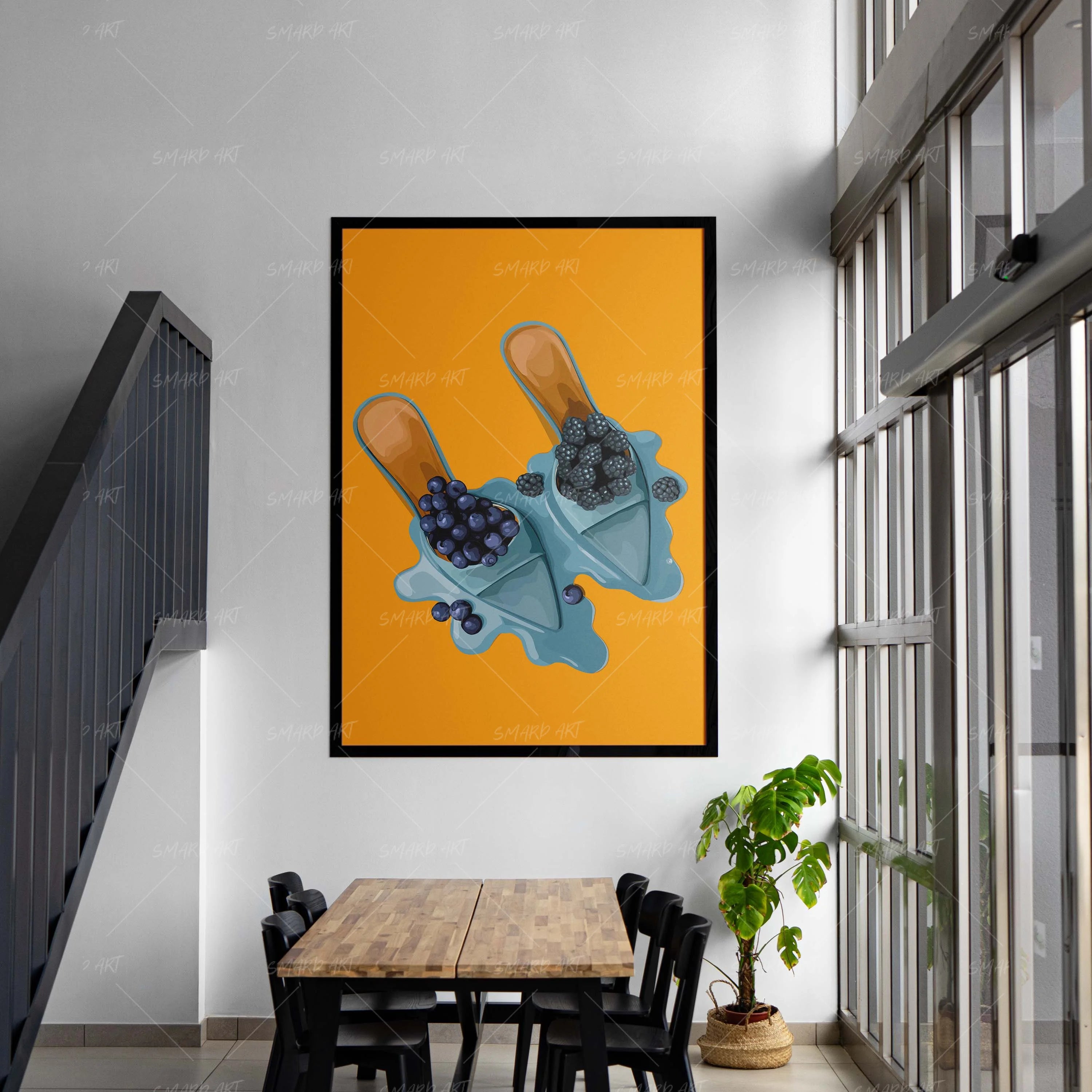 Juicy Steps-wall art print featuring decorative artistic design suitable for living rooms, offices, and schools by SmardArt. Elevate your space with Black wall art that speaks to culture, identity, and creativity. At Smard, we celebrate artistry made with melanin, bringing powerful and inspiring designs to life.