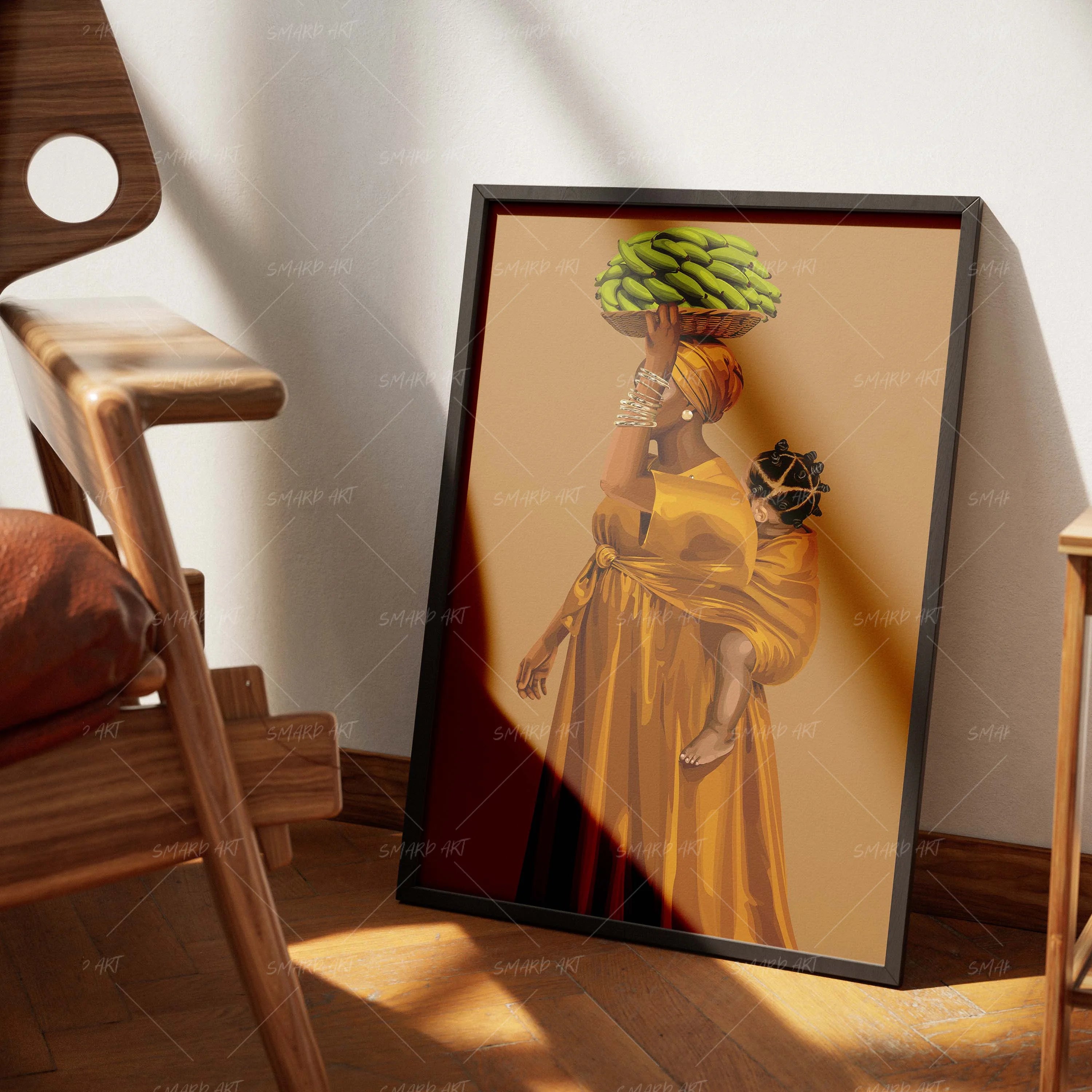 Carried & Carrying-wall art print featuring decorative artistic design suitable for living rooms, offices, and schools by SmardArt. Elevate your space with Black wall art that speaks to culture, identity, and creativity. At Smard, we celebrate artistry made with melanin, bringing powerful and inspiring designs to life.