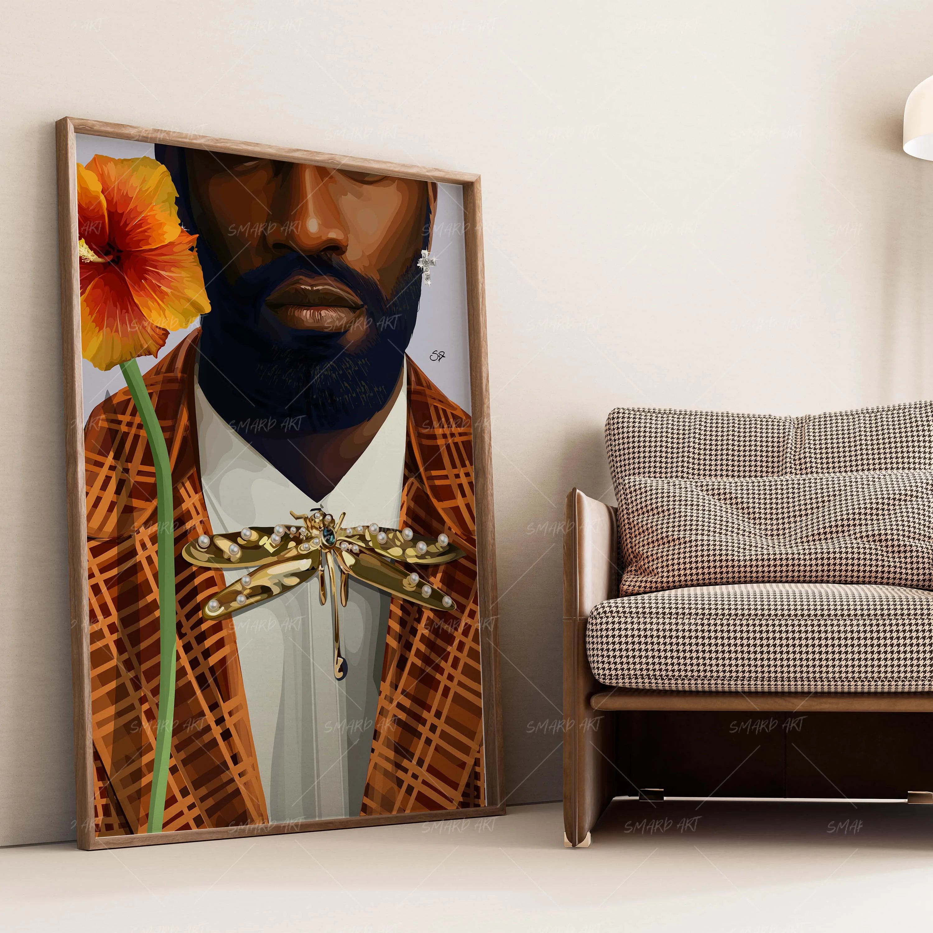 Tailord-wall art print featuring decorative artistic design suitable for living rooms, offices, and schools by SmardArt. Elevate your space with Black wall art that speaks to culture, identity, and creativity. At Smard, we celebrate artistry made with melanin, bringing powerful and inspiring designs to life.