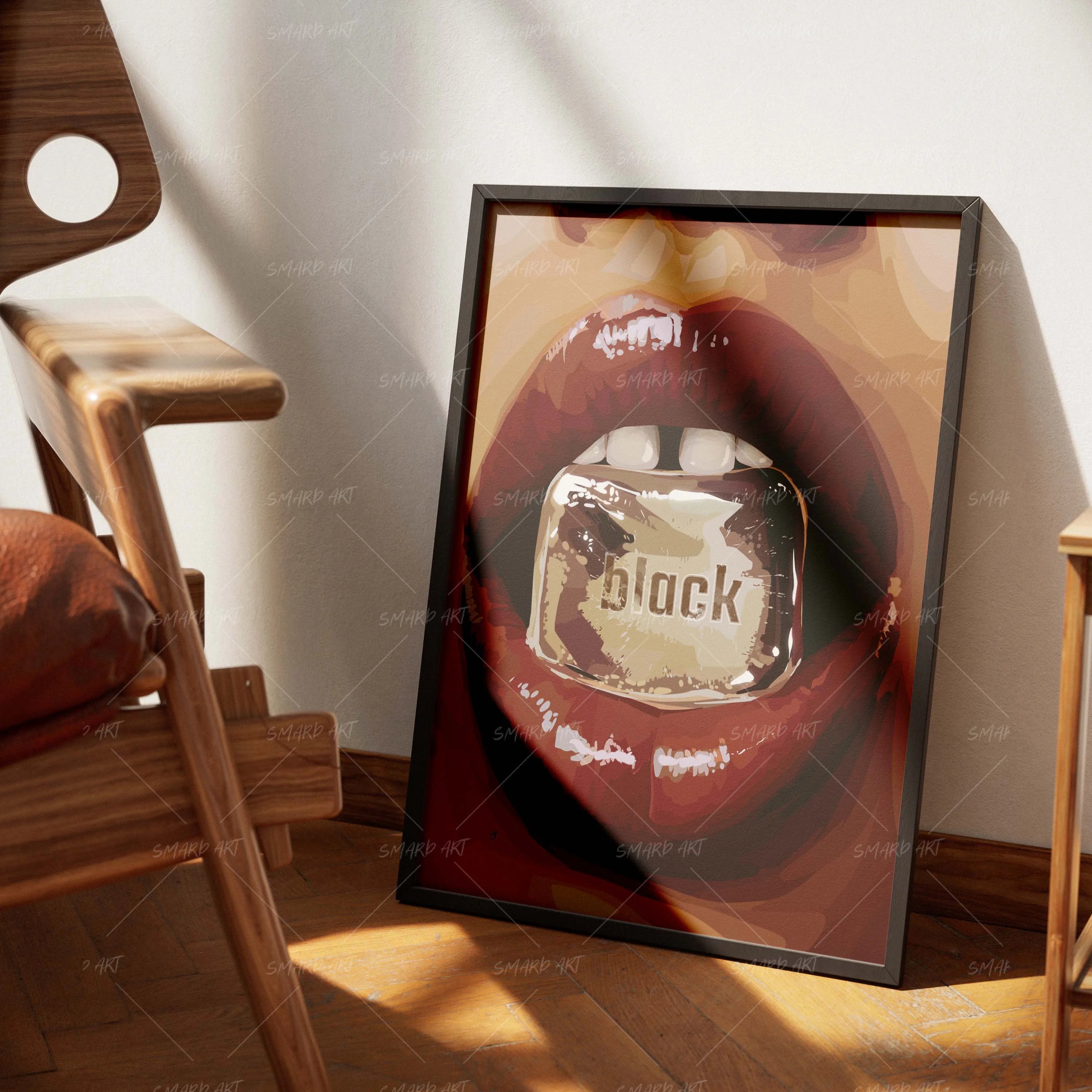 Cold Truth-wall art print featuring decorative artistic design suitable for living rooms, offices, and schools by SmardArt. Elevate your space with Black wall art that speaks to culture, identity, and creativity. At Smard, we celebrate artistry made with melanin, bringing powerful and inspiring designs to life.