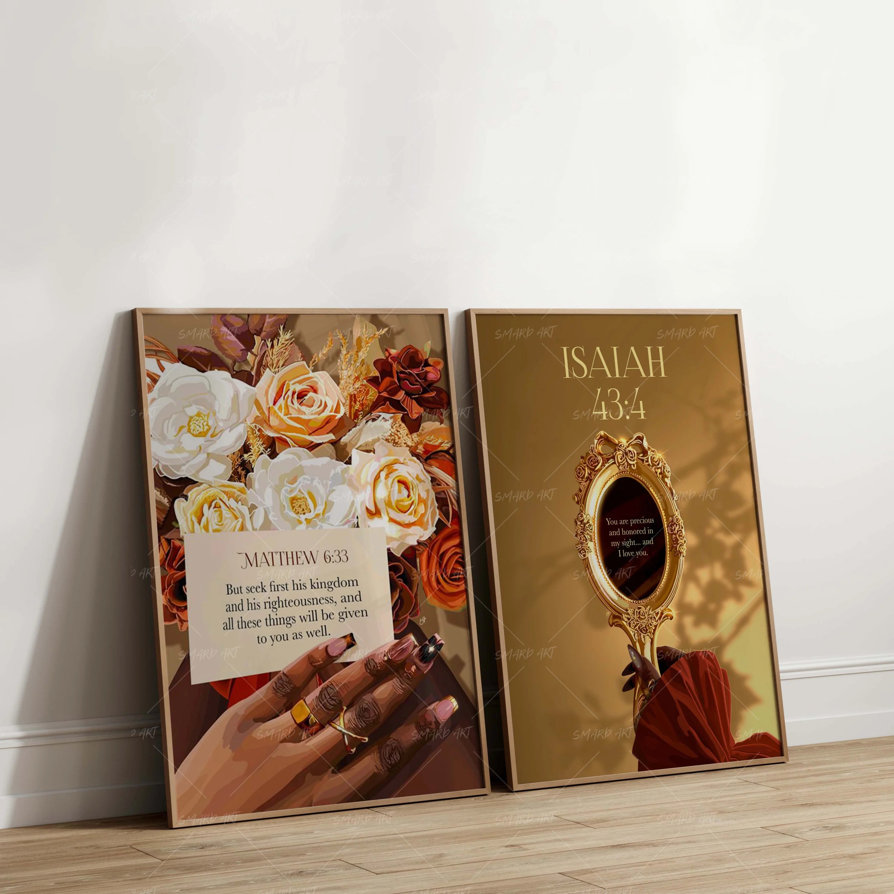 Art Print Bundle : Matthew 6:33 + Isaiah 43:4-Smard