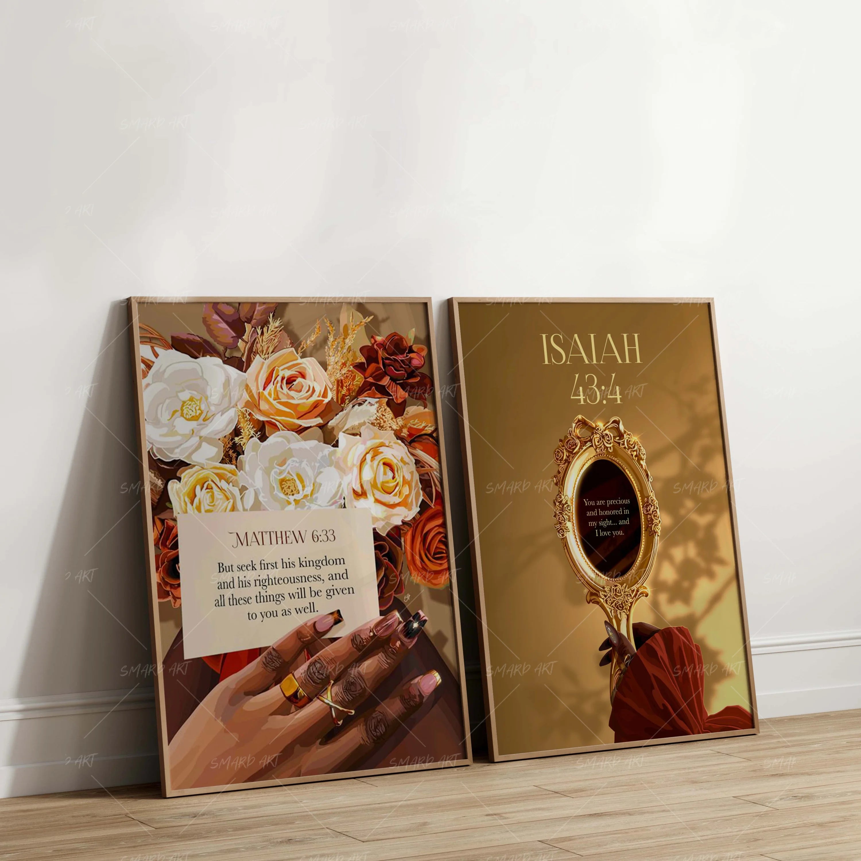 Art Print Bundle : Matthew 6:33 + Isaiah 43:4-Smard