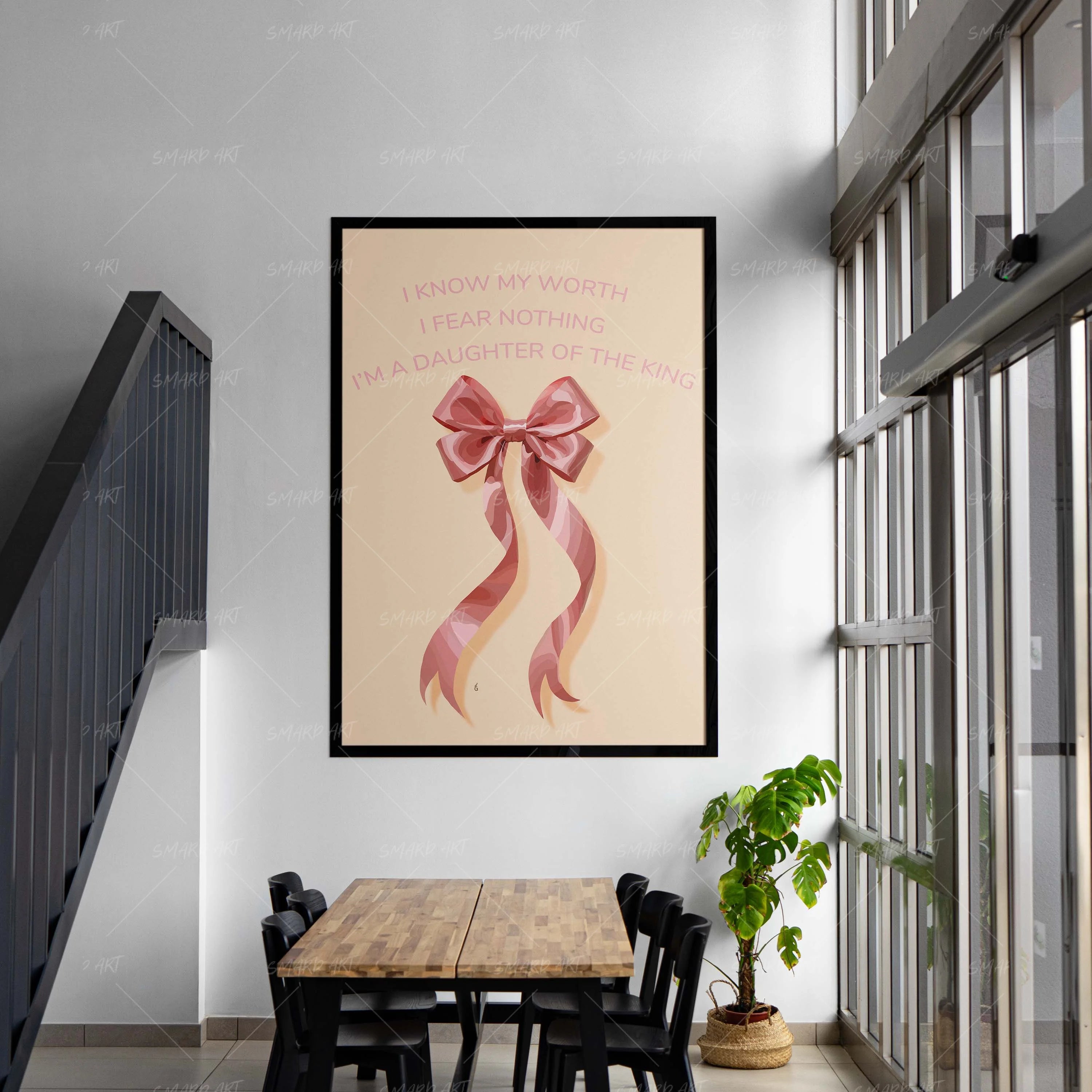 Daughter Of The King-wall art print featuring decorative artistic design suitable for living rooms, offices, and schools by SmardArt. Elevate your space with Black wall art that speaks to culture, identity, and creativity. At Smard, we celebrate artistry made with melanin, bringing powerful and inspiring designs to life.