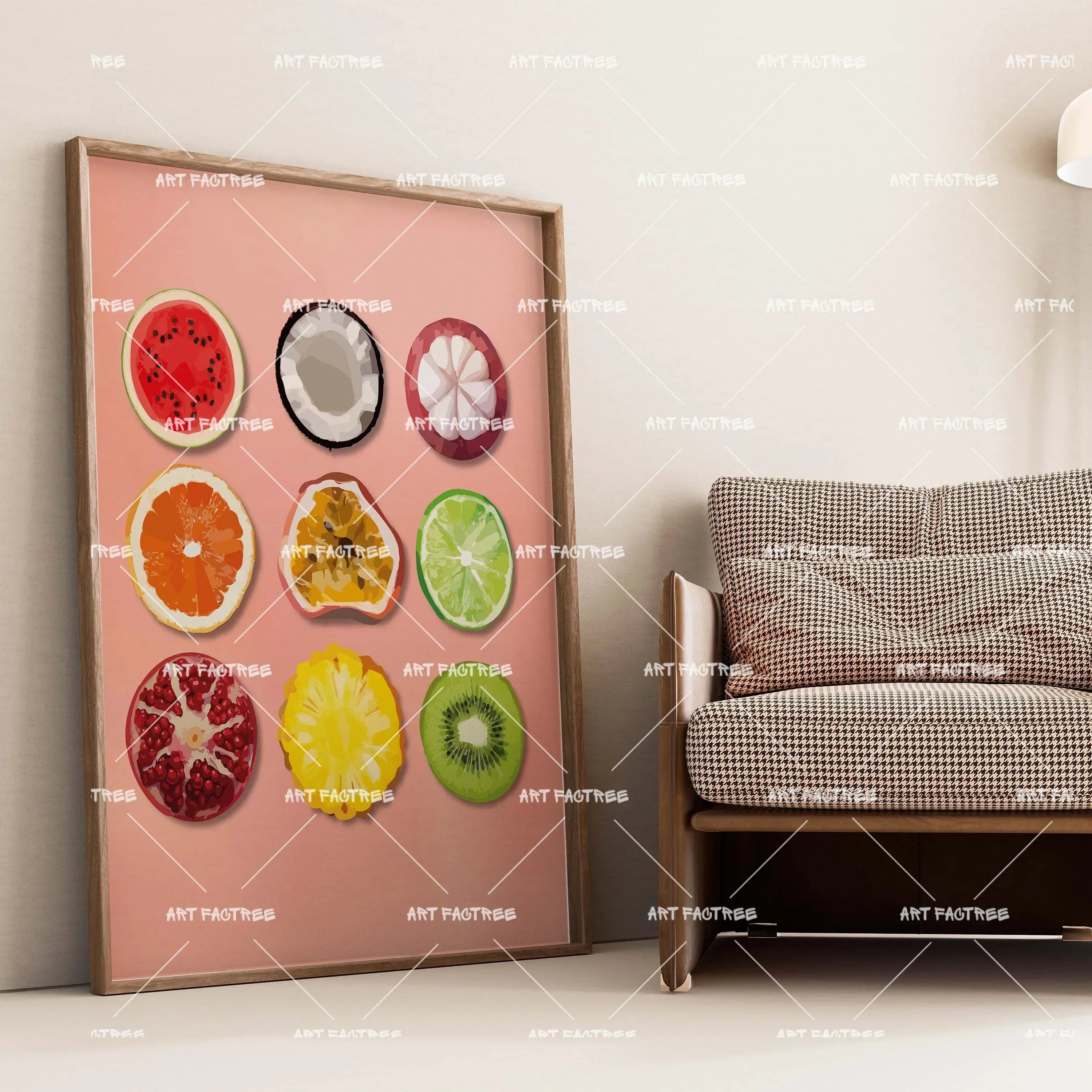 Fruit Slices (Smard X Anaya)-wall art print featuring decorative artistic design suitable for living rooms, offices, and schools by SmardArt. Elevate your space with Black wall art that speaks to culture, identity, and creativity. At Smard, we celebrate artistry made with melanin, bringing powerful and inspiring designs to life.