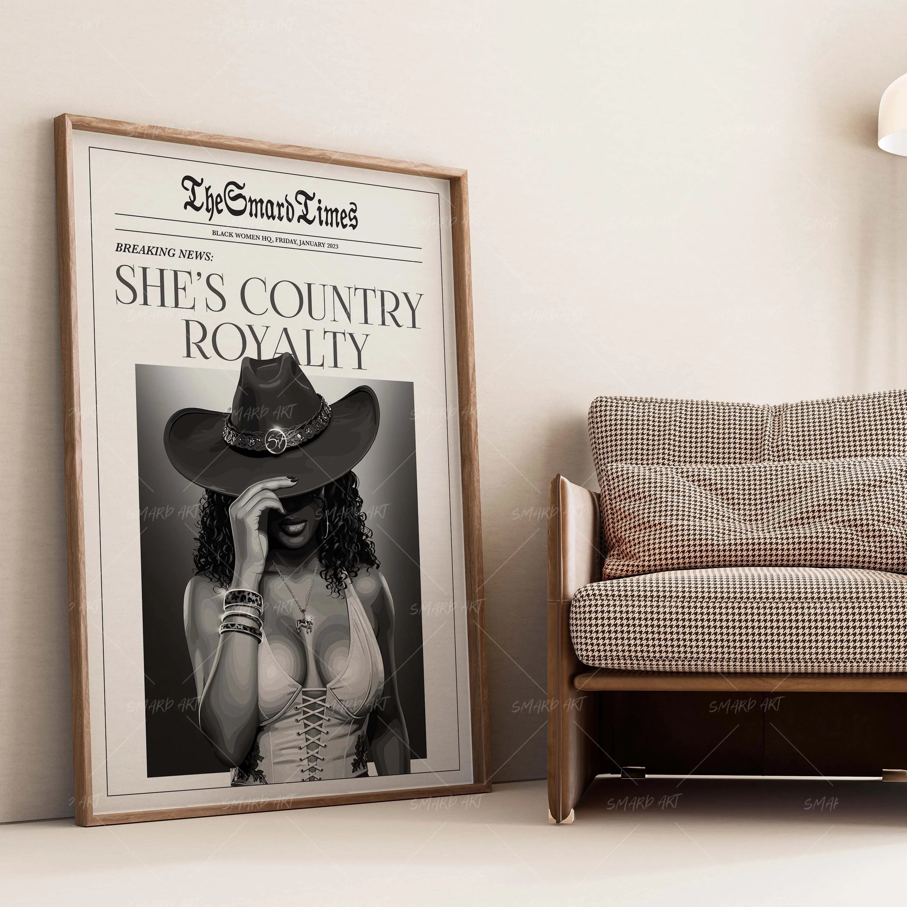 She's Country Royalty B&W-Smard