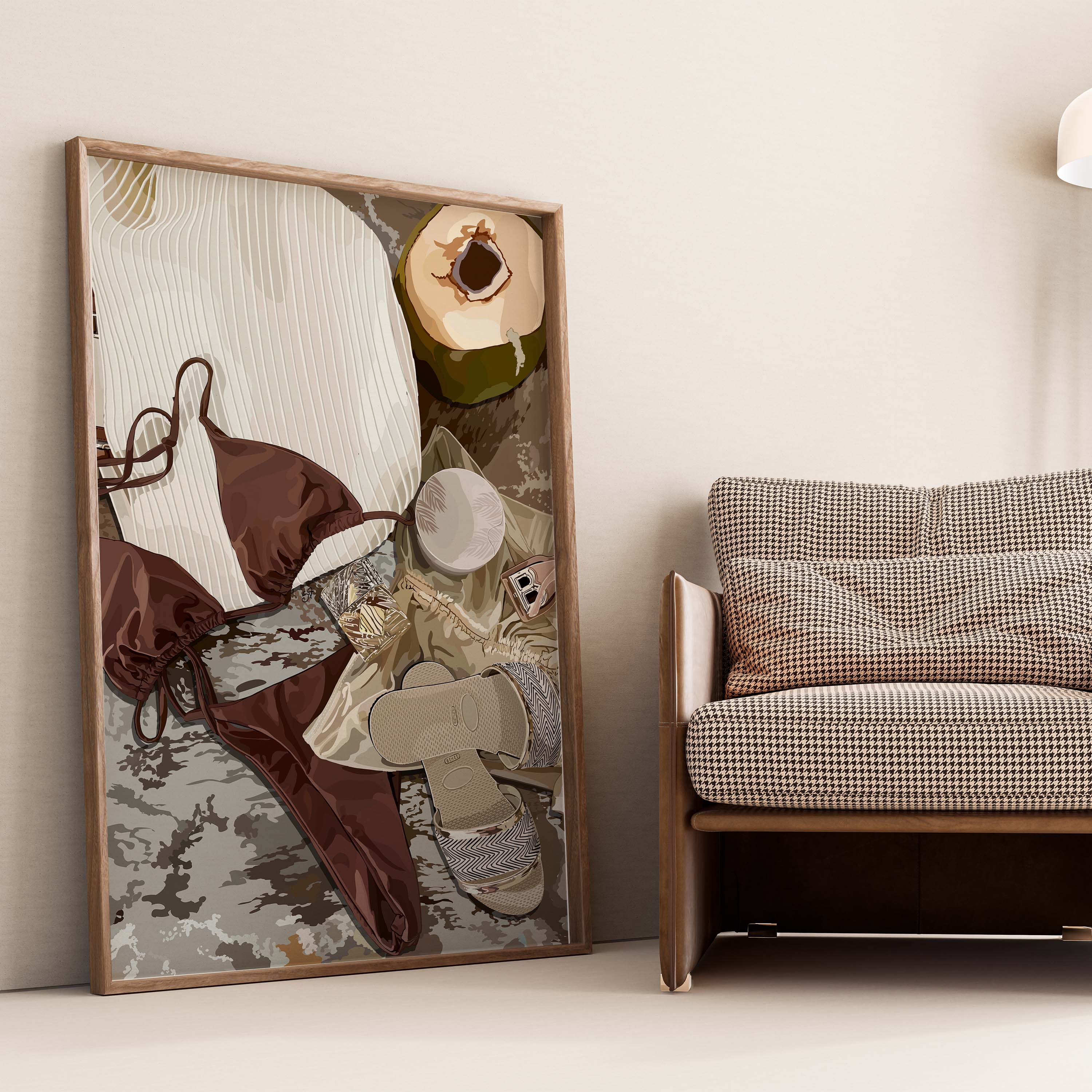 TropiGal-wall art print featuring decorative artistic design suitable for living rooms, offices, and schools by SmardArt. Elevate your space with Black wall art that speaks to culture, identity, and creativity. At Smard, we celebrate artistry made with melanin, bringing powerful and inspiring designs to life.
