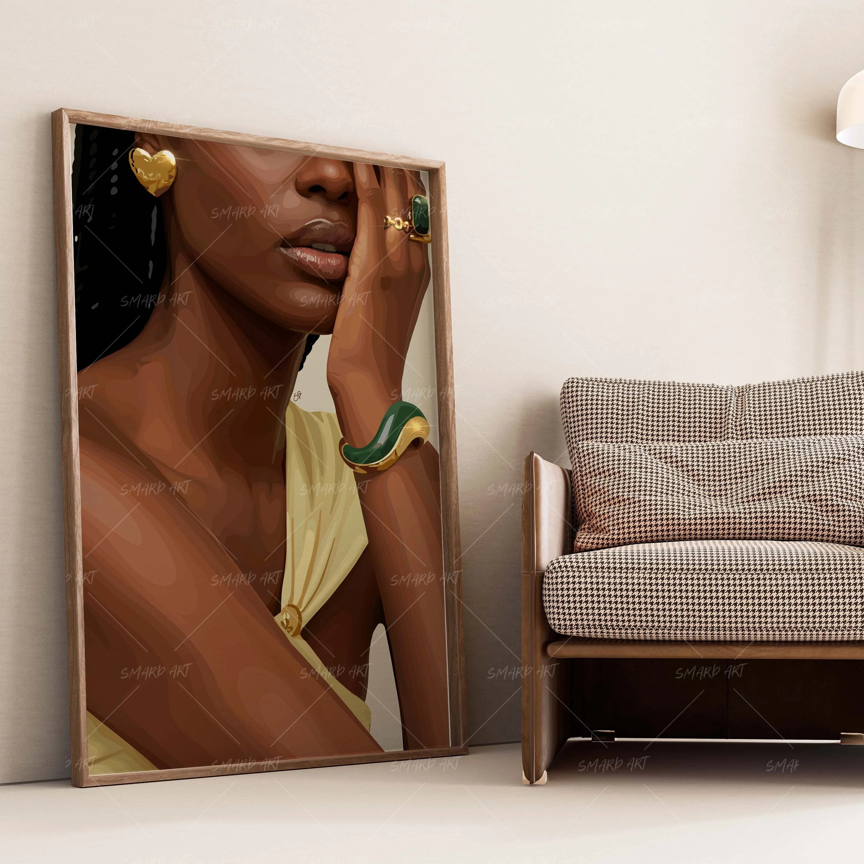 The Final Touch-wall art print featuring decorative artistic design suitable for living rooms, offices, and schools by SmardArt. Elevate your space with Black wall art that speaks to culture, identity, and creativity. At Smard, we celebrate artistry made with melanin, bringing powerful and inspiring designs to life.