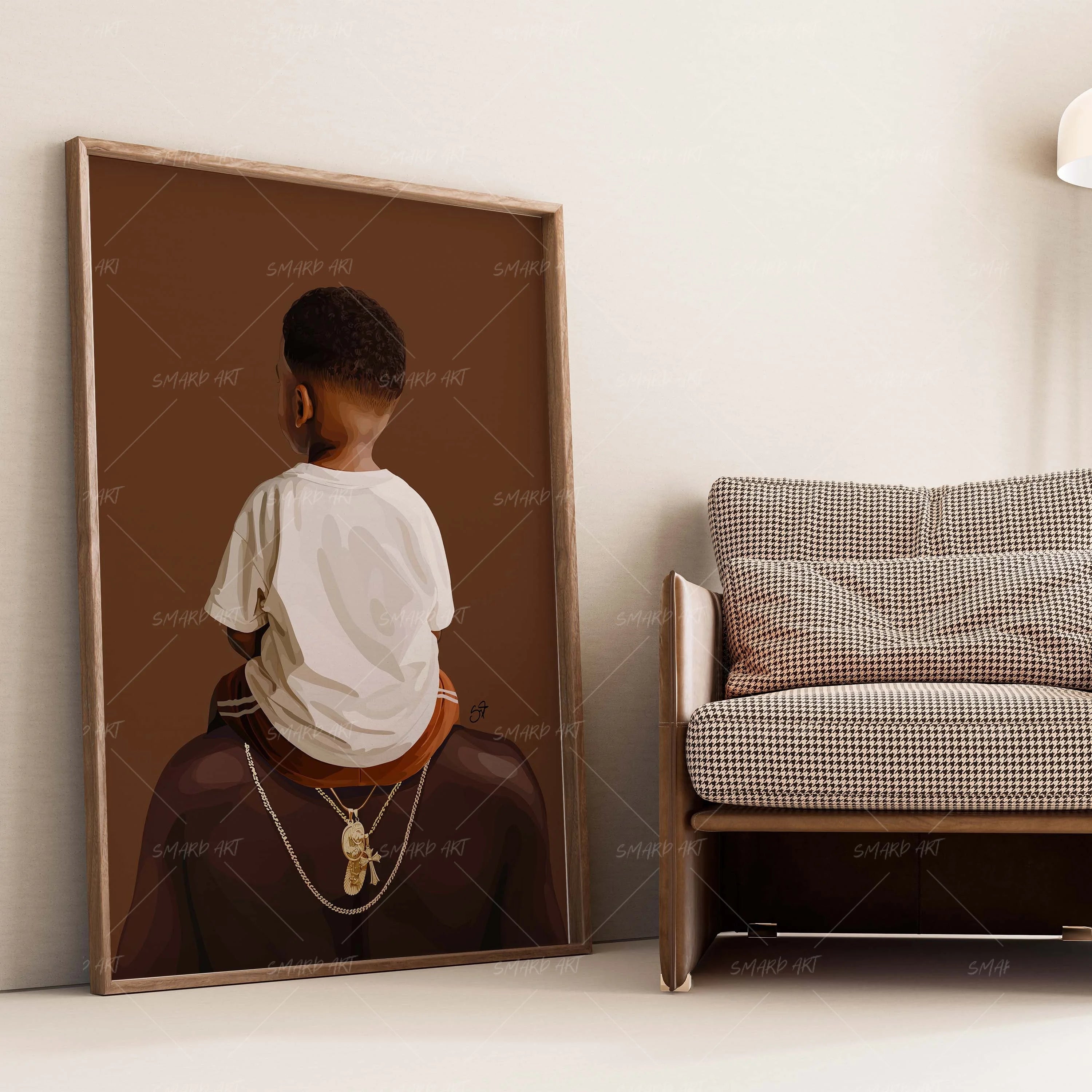 Safe Above-wall art print featuring decorative artistic design suitable for living rooms, offices, and schools by SmardArt. Elevate your space with Black wall art that speaks to culture, identity, and creativity. At Smard, we celebrate artistry made with melanin, bringing powerful and inspiring designs to life.