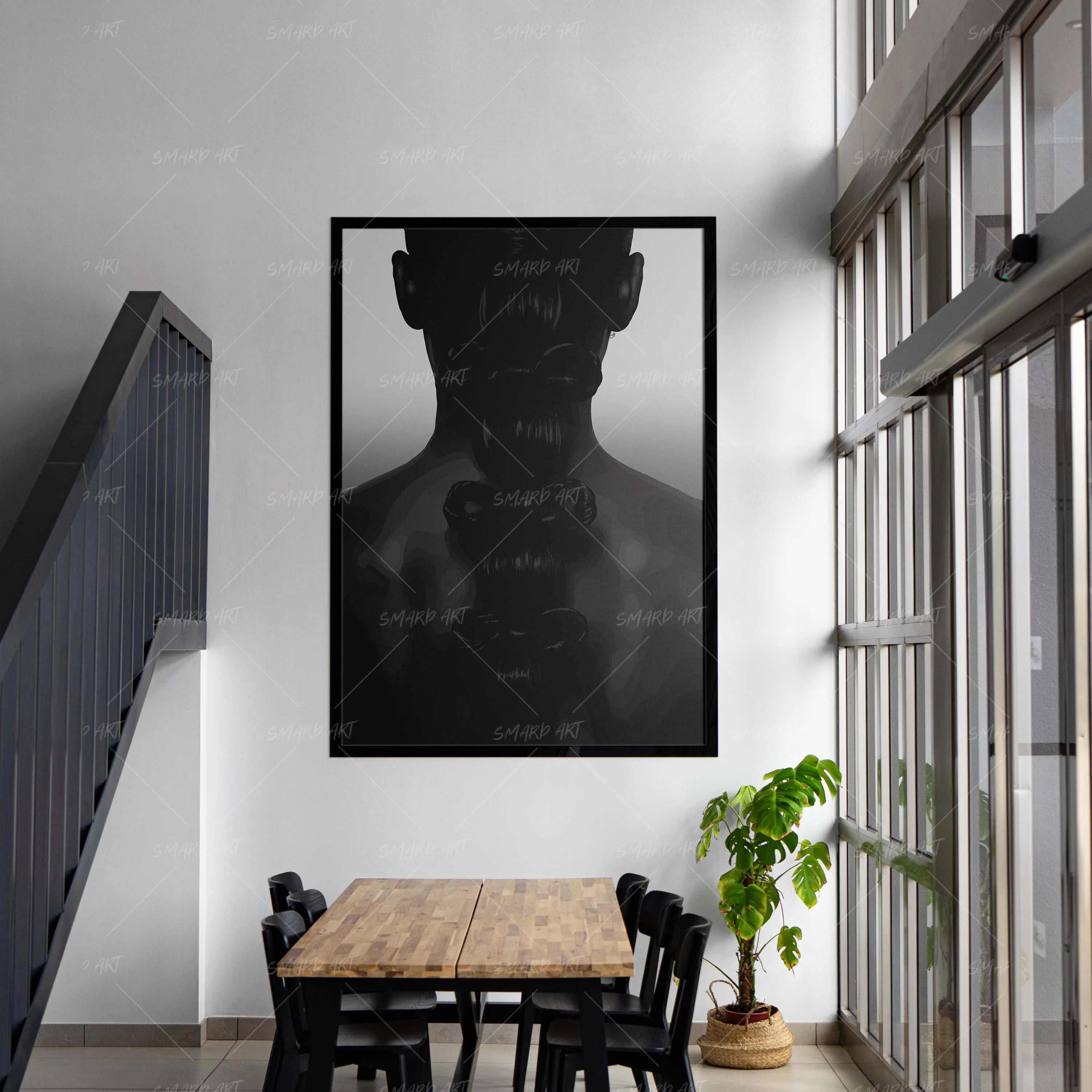 Braidwork-wall art print featuring decorative artistic design suitable for living rooms, offices, and schools by SmardArt. Elevate your space with Black wall art that speaks to culture, identity, and creativity. At Smard, we celebrate artistry made with melanin, bringing powerful and inspiring designs to life.