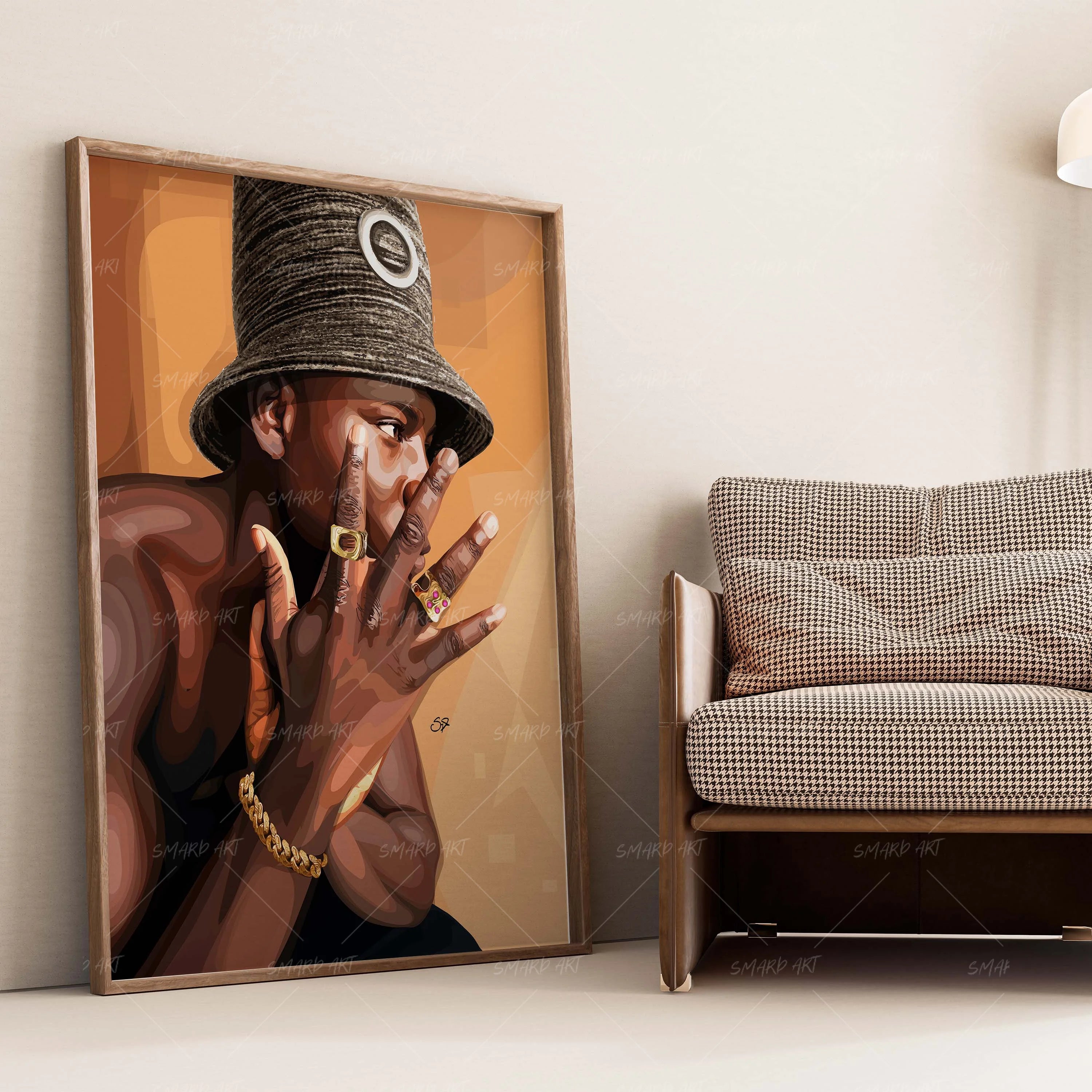 Tribal Touch-wall art print featuring decorative artistic design suitable for living rooms, offices, and schools by SmardArt. Elevate your space with Black wall art that speaks to culture, identity, and creativity. At Smard, we celebrate artistry made with melanin, bringing powerful and inspiring designs to life.