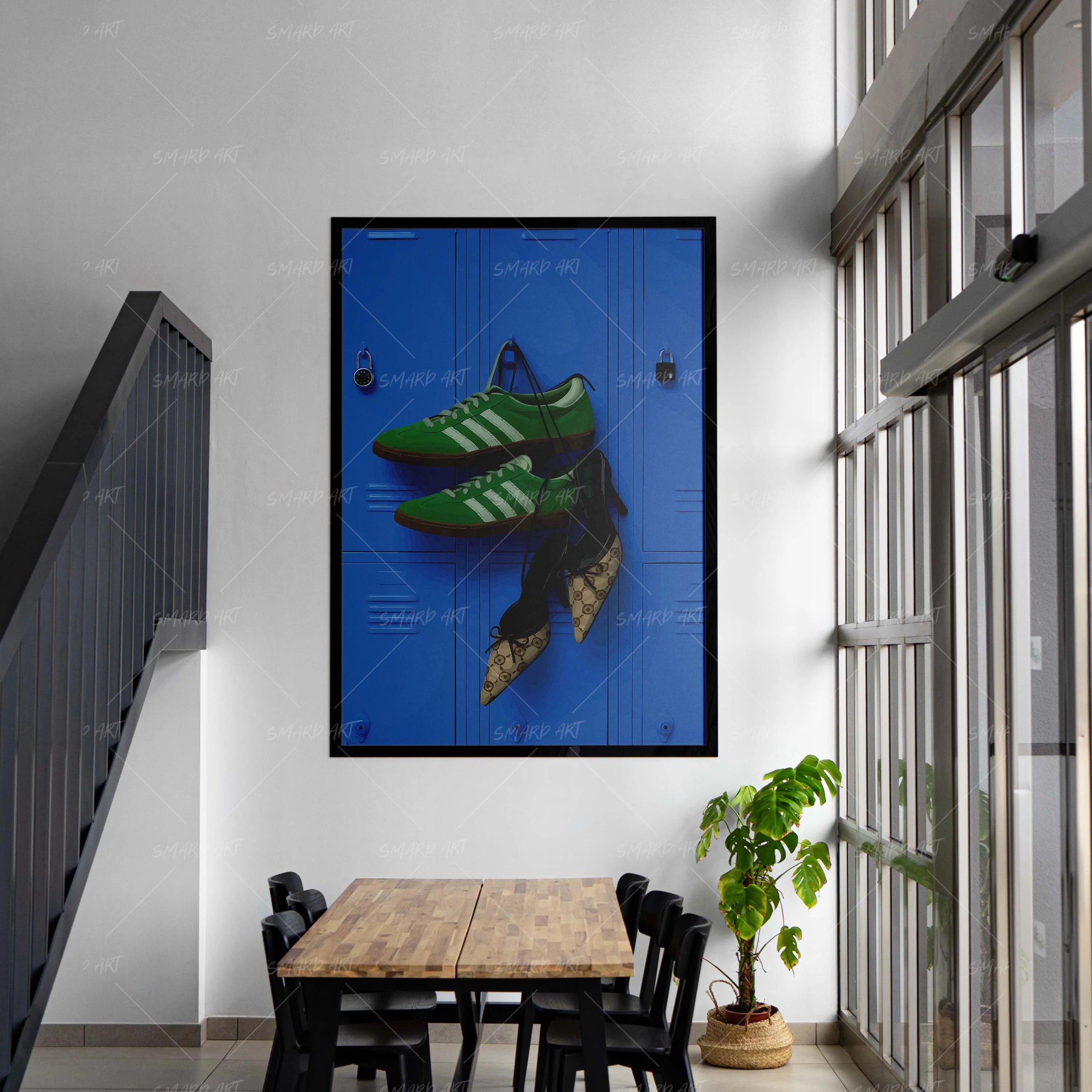 Closed In Style-wall art print featuring decorative artistic design suitable for living rooms, offices, and schools by SmardArt. Elevate your space with Black wall art that speaks to culture, identity, and creativity. At Smard, we celebrate artistry made with melanin, bringing powerful and inspiring designs to life.