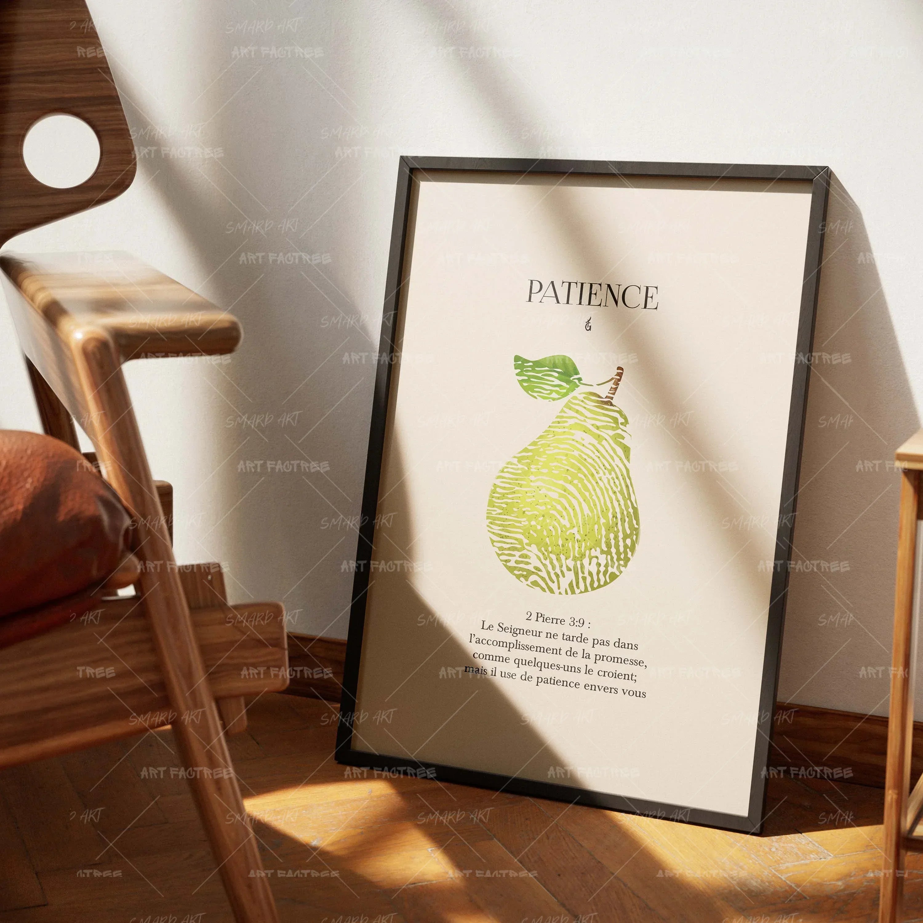 Patience French-wall art print featuring decorative artistic design suitable for living rooms, offices, and schools by SmardArt. Elevate your space with Black wall art that speaks to culture, identity, and creativity. At Smard, we celebrate artistry made with melanin, bringing powerful and inspiring designs to life.