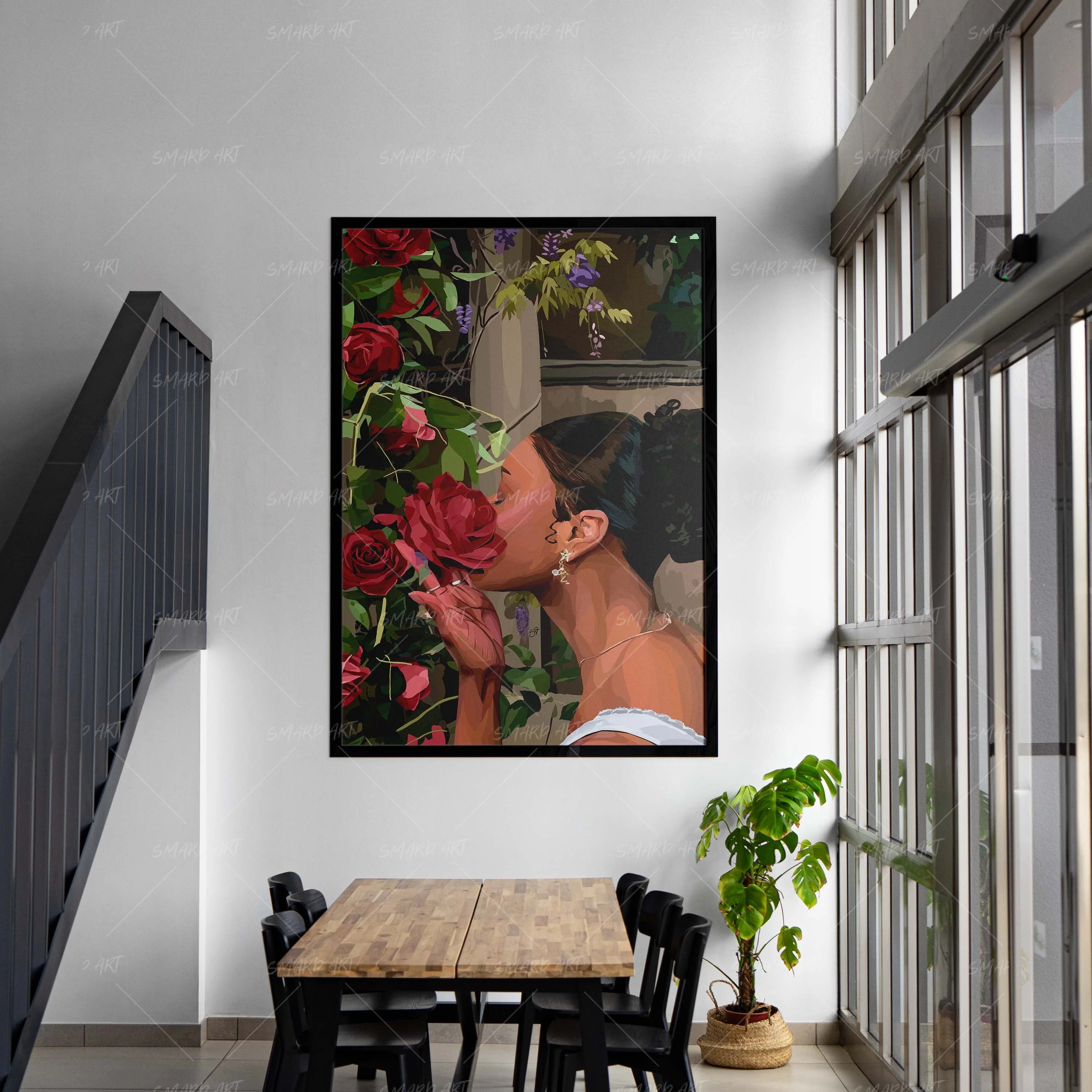 Spring Has Sprung-wall art print featuring decorative artistic design suitable for living rooms, offices, and schools by SmardArt. Elevate your space with Black wall art that speaks to culture, identity, and creativity. At Smard, we celebrate artistry made with melanin, bringing powerful and inspiring designs to life.