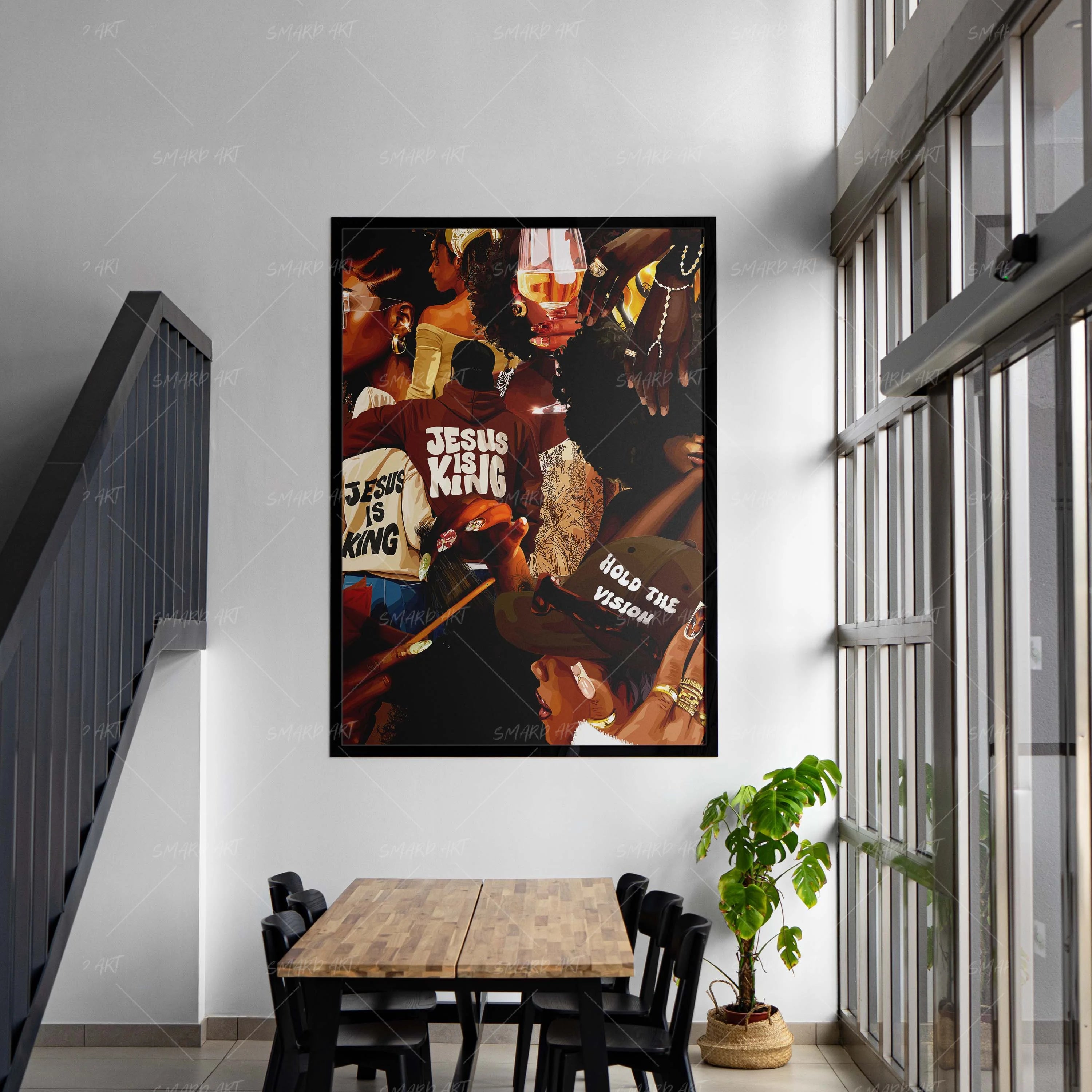Collage 1-wall art print featuring decorative artistic design suitable for living rooms, offices, and schools by SmardArt. Elevate your space with Black wall art that speaks to culture, identity, and creativity. At Smard, we celebrate artistry made with melanin, bringing powerful and inspiring designs to life.
