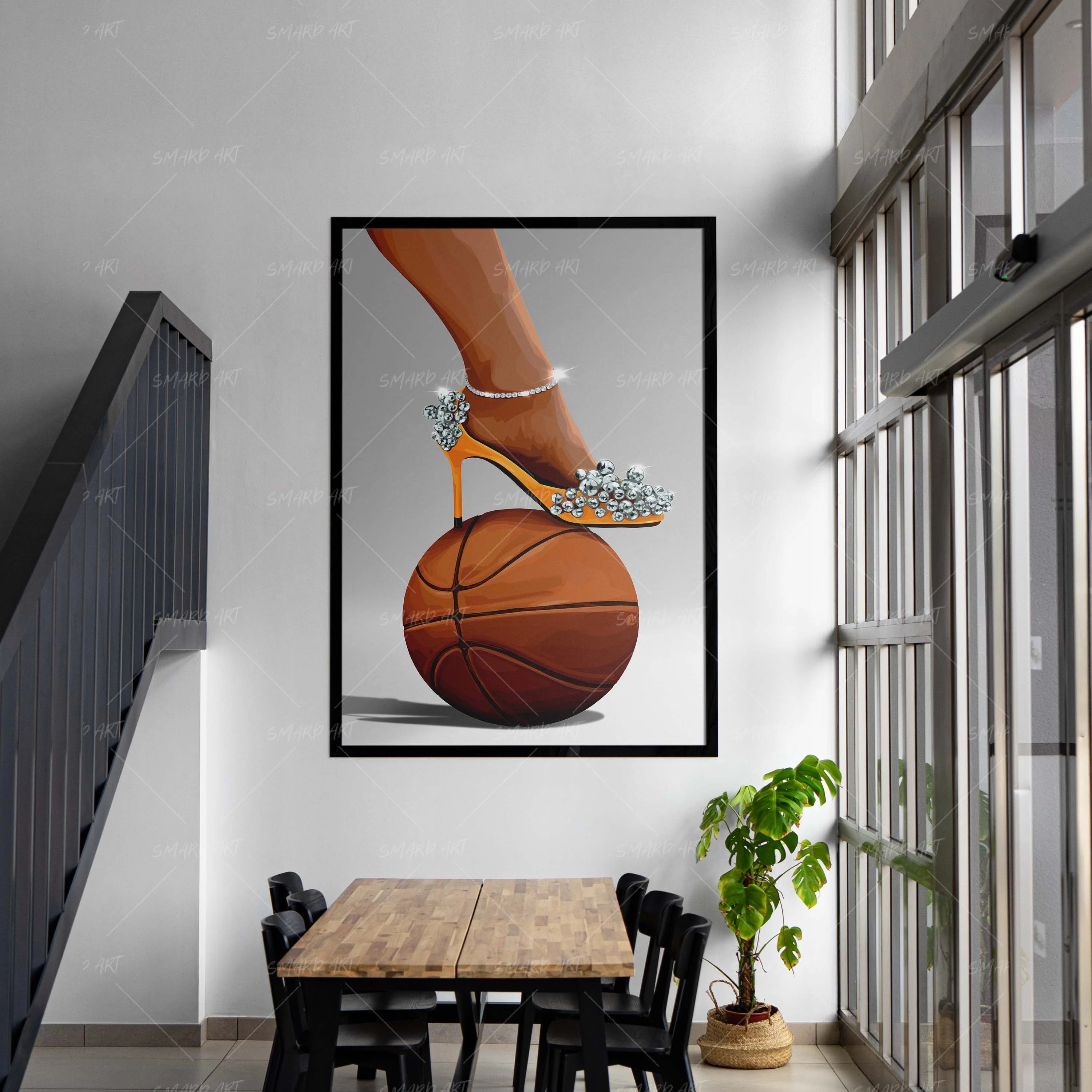 Heel Game-wall art print featuring decorative artistic design suitable for living rooms, offices, and schools by SmardArt. Elevate your space with Black wall art that speaks to culture, identity, and creativity. At Smard, we celebrate artistry made with melanin, bringing powerful and inspiring designs to life.