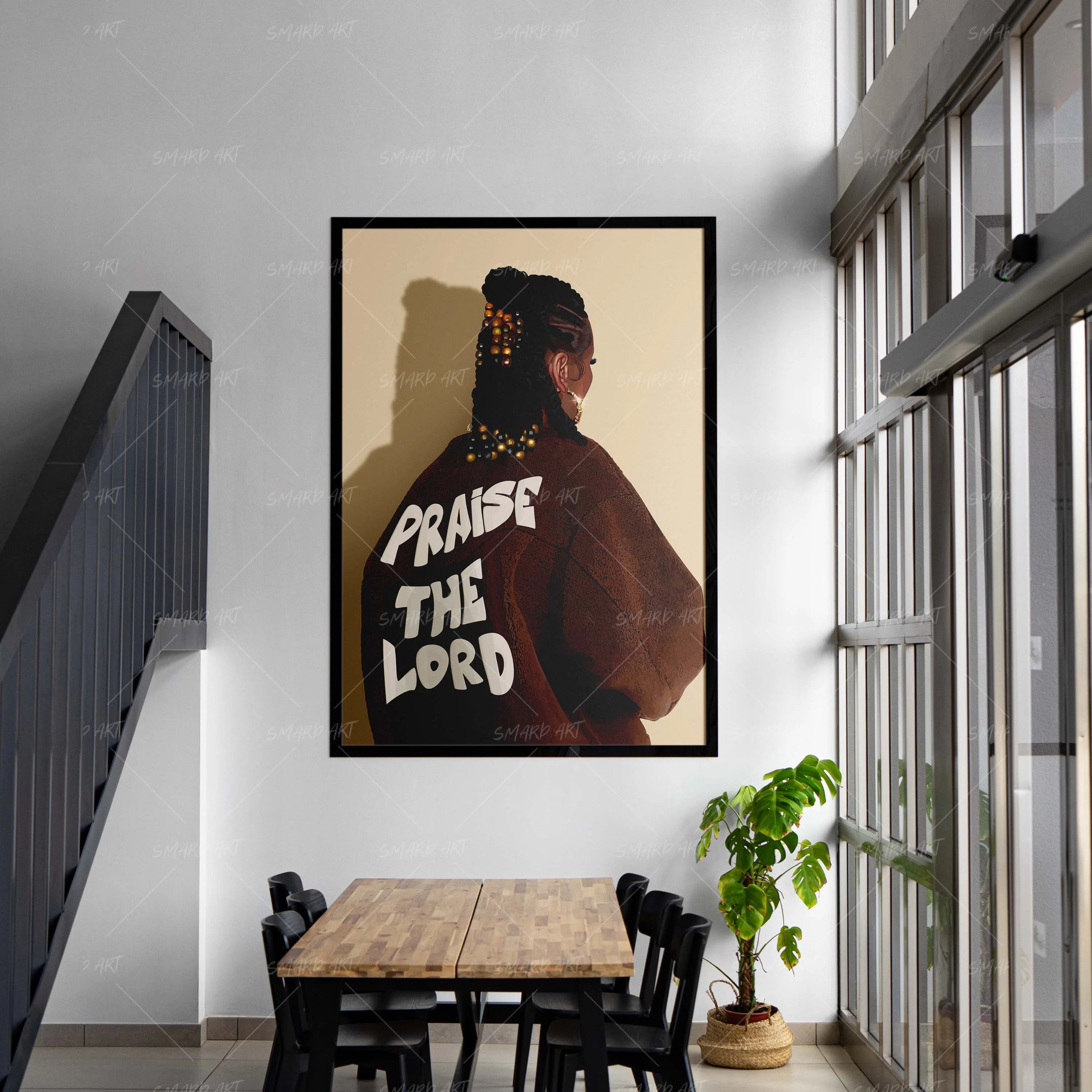 Jesus, Always-wall art print featuring decorative artistic design suitable for living rooms, offices, and schools by SmardArt. Elevate your space with Black wall art that speaks to culture, identity, and creativity. At Smard, we celebrate artistry made with melanin, bringing powerful and inspiring designs to life.
