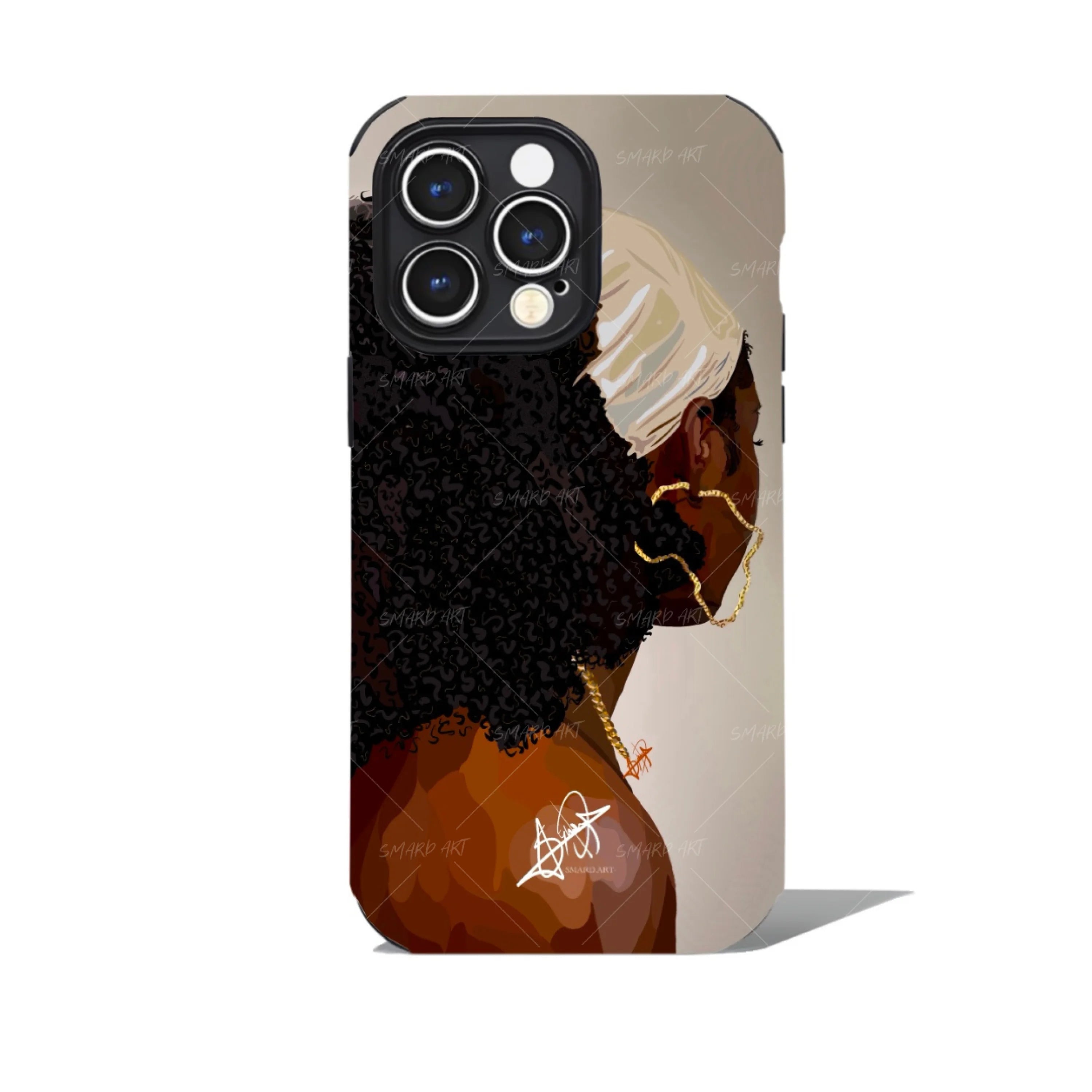 Soft & Simple III Phone Case-wall art print featuring decorative artistic design suitable for living rooms, offices, and schools by SmardArt. Elevate your space with Black wall art that speaks to culture, identity, and creativity. At Smard, we celebrate artistry made with melanin, bringing powerful and inspiring designs to life.