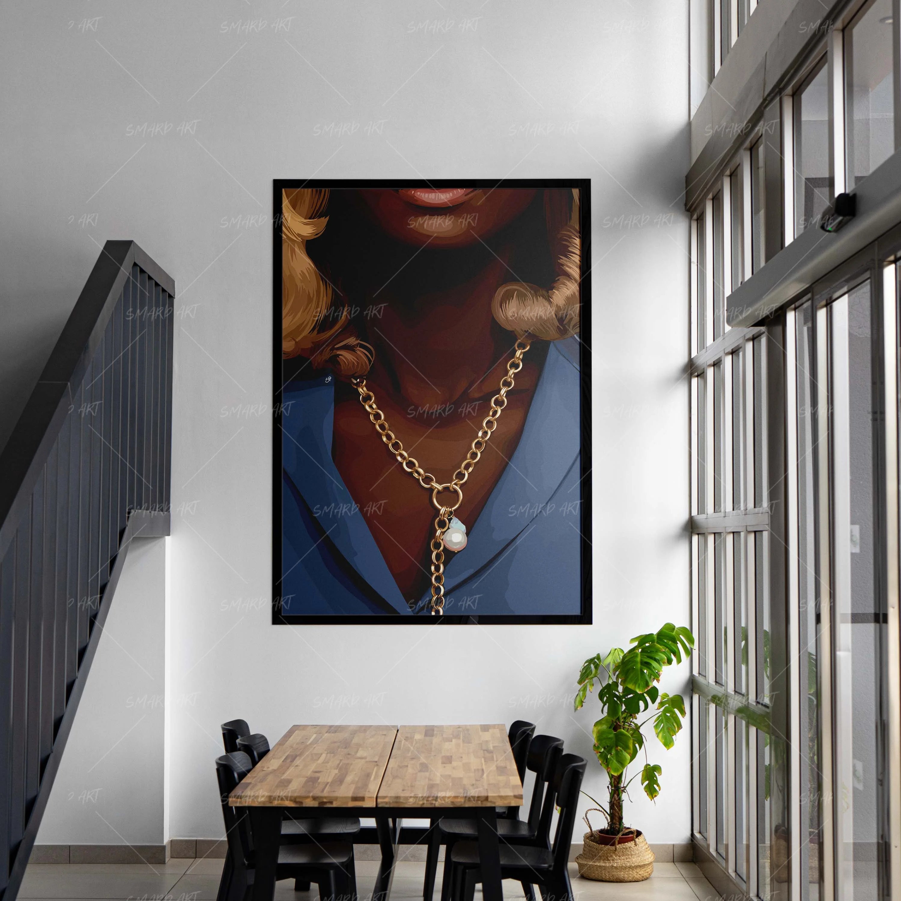 All About The Look-wall art print featuring decorative artistic design suitable for living rooms, offices, and schools by SmardArt. Elevate your space with Black wall art that speaks to culture, identity, and creativity. At Smard, we celebrate artistry made with melanin, bringing powerful and inspiring designs to life.