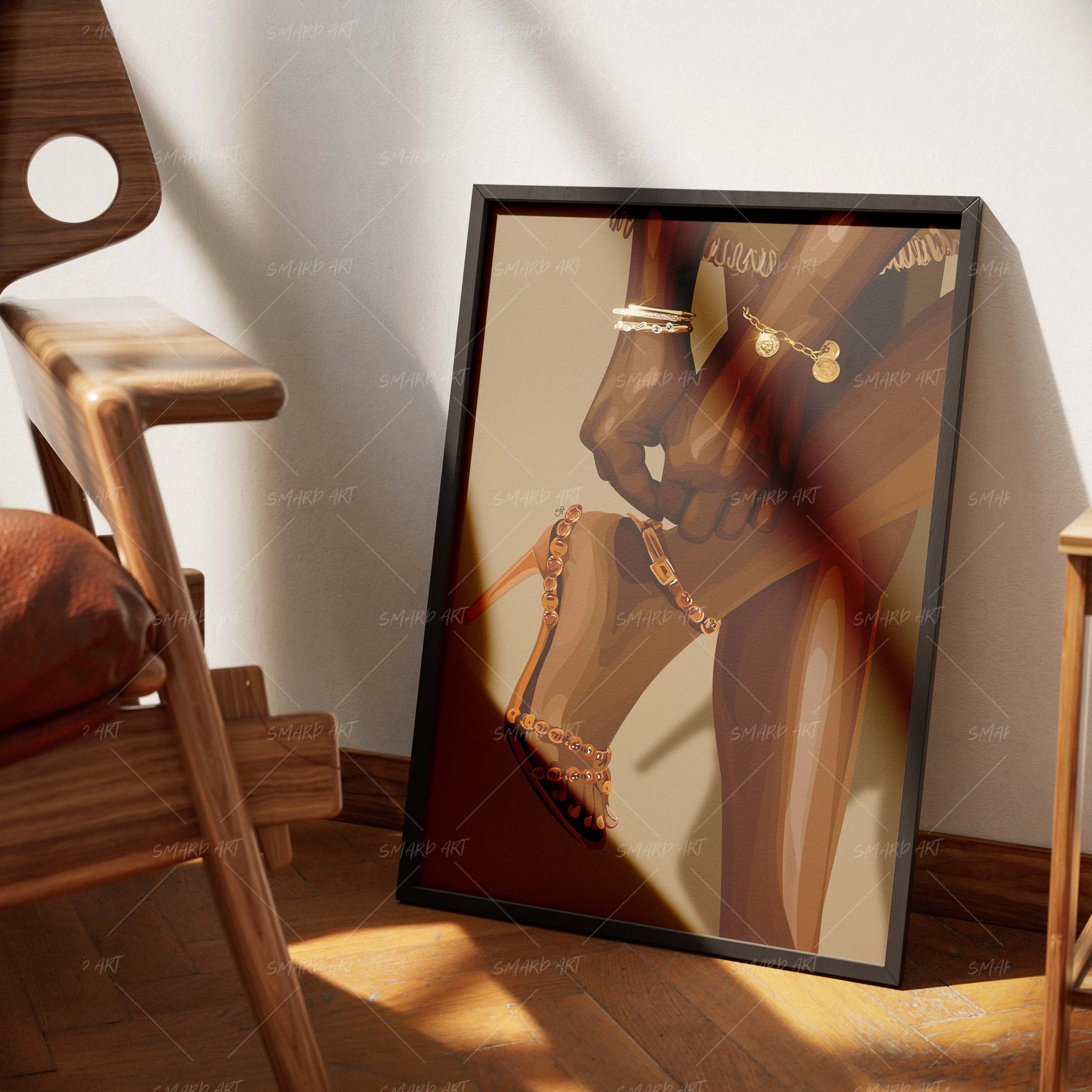 Almost Ready-wall art print featuring decorative artistic design suitable for living rooms, offices, and schools by SmardArt. Elevate your space with Black wall art that speaks to culture, identity, and creativity. At Smard, we celebrate artistry made with melanin, bringing powerful and inspiring designs to life.