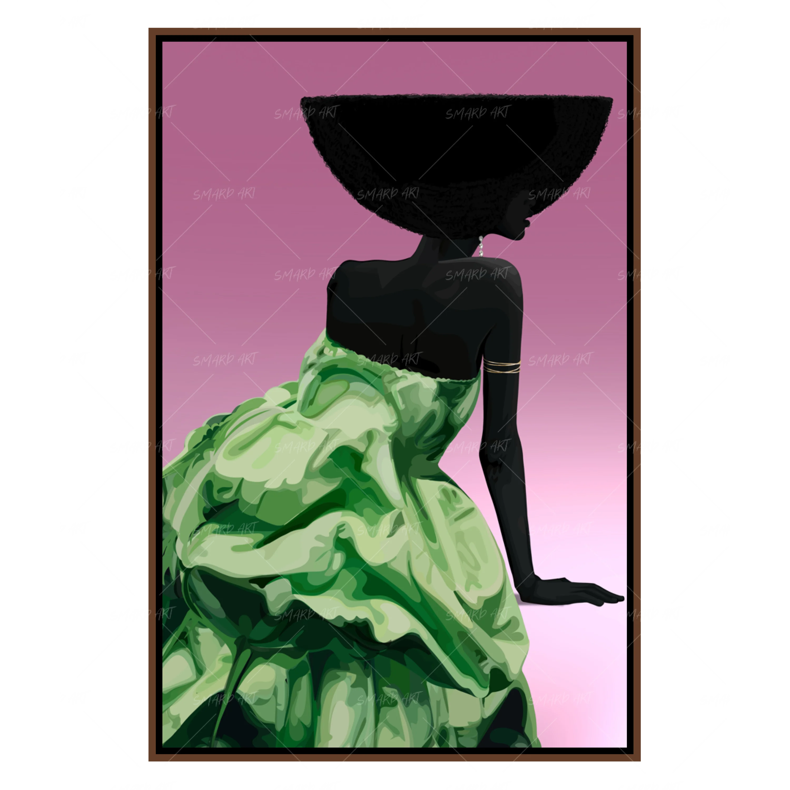 Angles Of Her-wall art print featuring decorative artistic design suitable for living rooms, offices, and schools by SmardArt. Elevate your space with Black wall art that speaks to culture, identity, and creativity. At Smard, we celebrate artistry made with melanin, bringing powerful and inspiring designs to life.