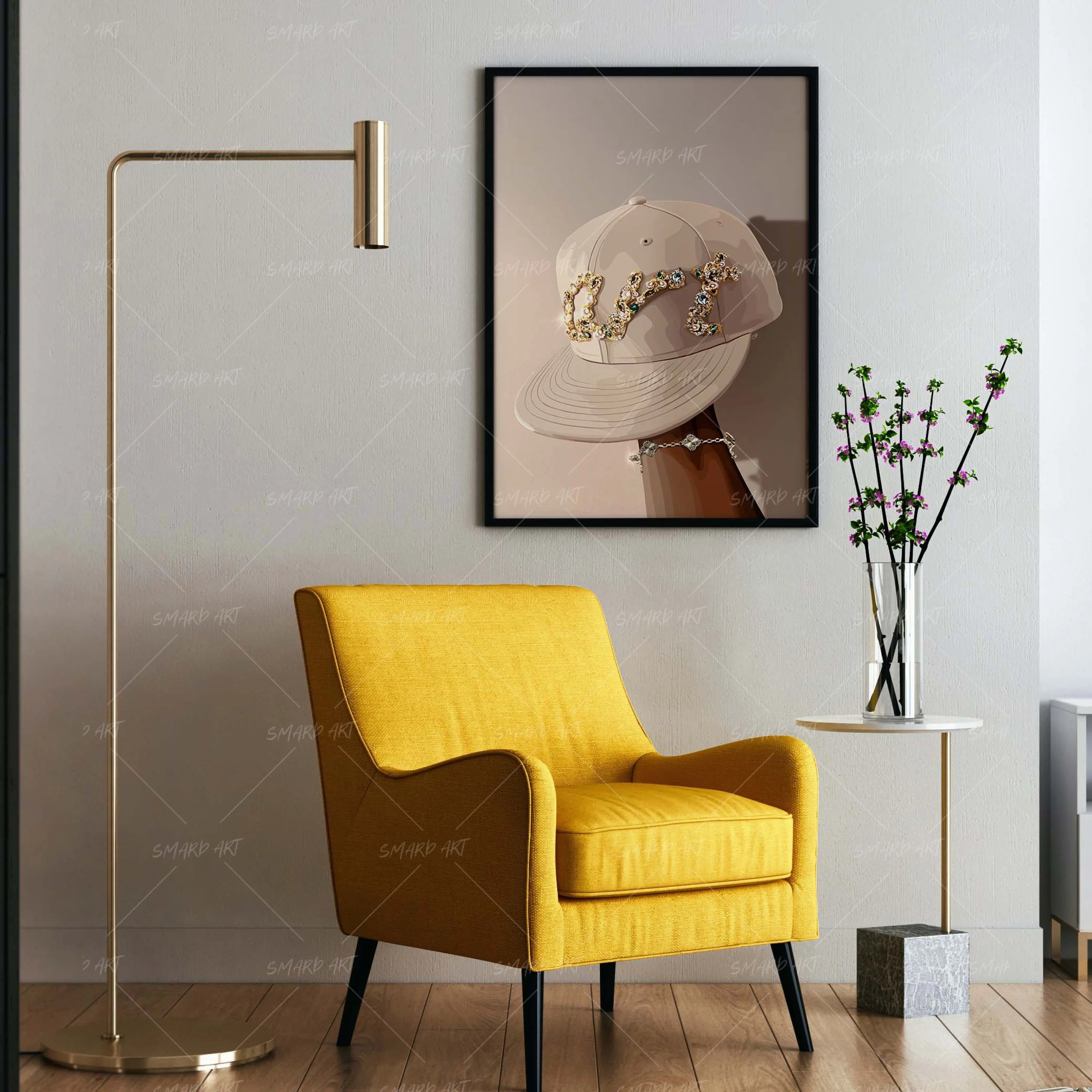 Art Iced Out-wall art print featuring decorative artistic design suitable for living rooms, offices, and schools by SmardArt. Elevate your space with Black wall art that speaks to culture, identity, and creativity. At Smard, we celebrate artistry made with melanin, bringing powerful and inspiring designs to life.