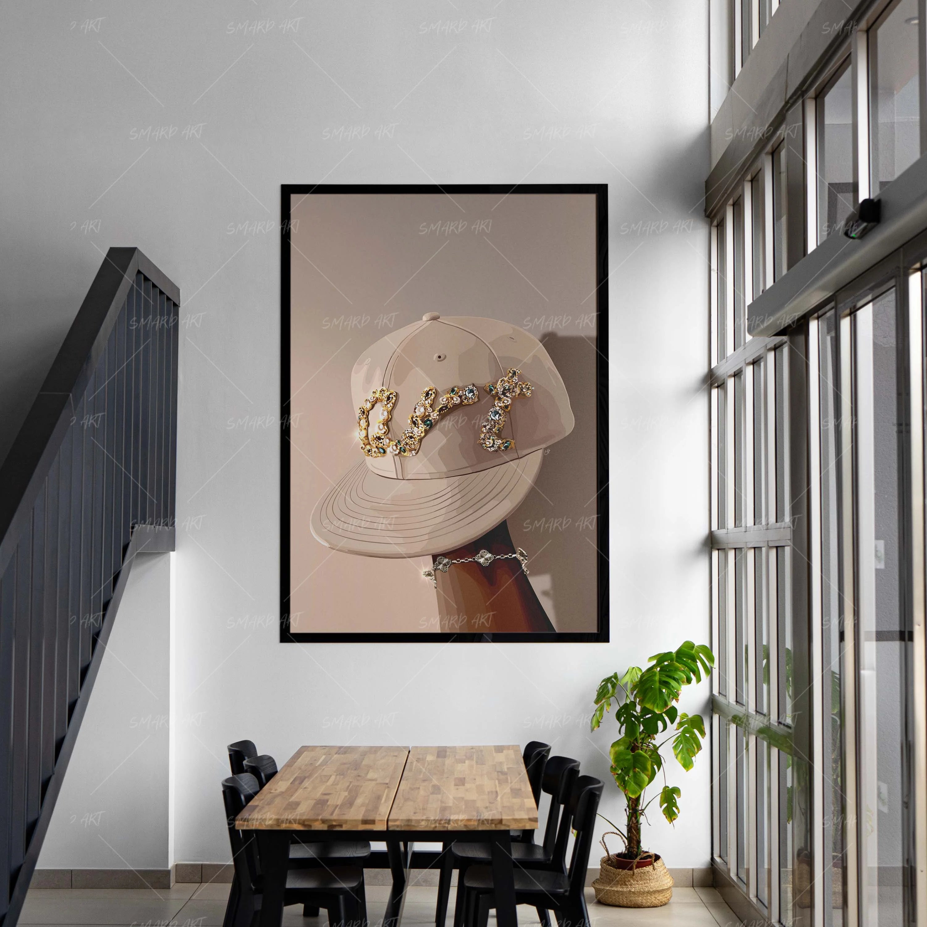 Art Iced Out-wall art print featuring decorative artistic design suitable for living rooms, offices, and schools by SmardArt. Elevate your space with Black wall art that speaks to culture, identity, and creativity. At Smard, we celebrate artistry made with melanin, bringing powerful and inspiring designs to life.