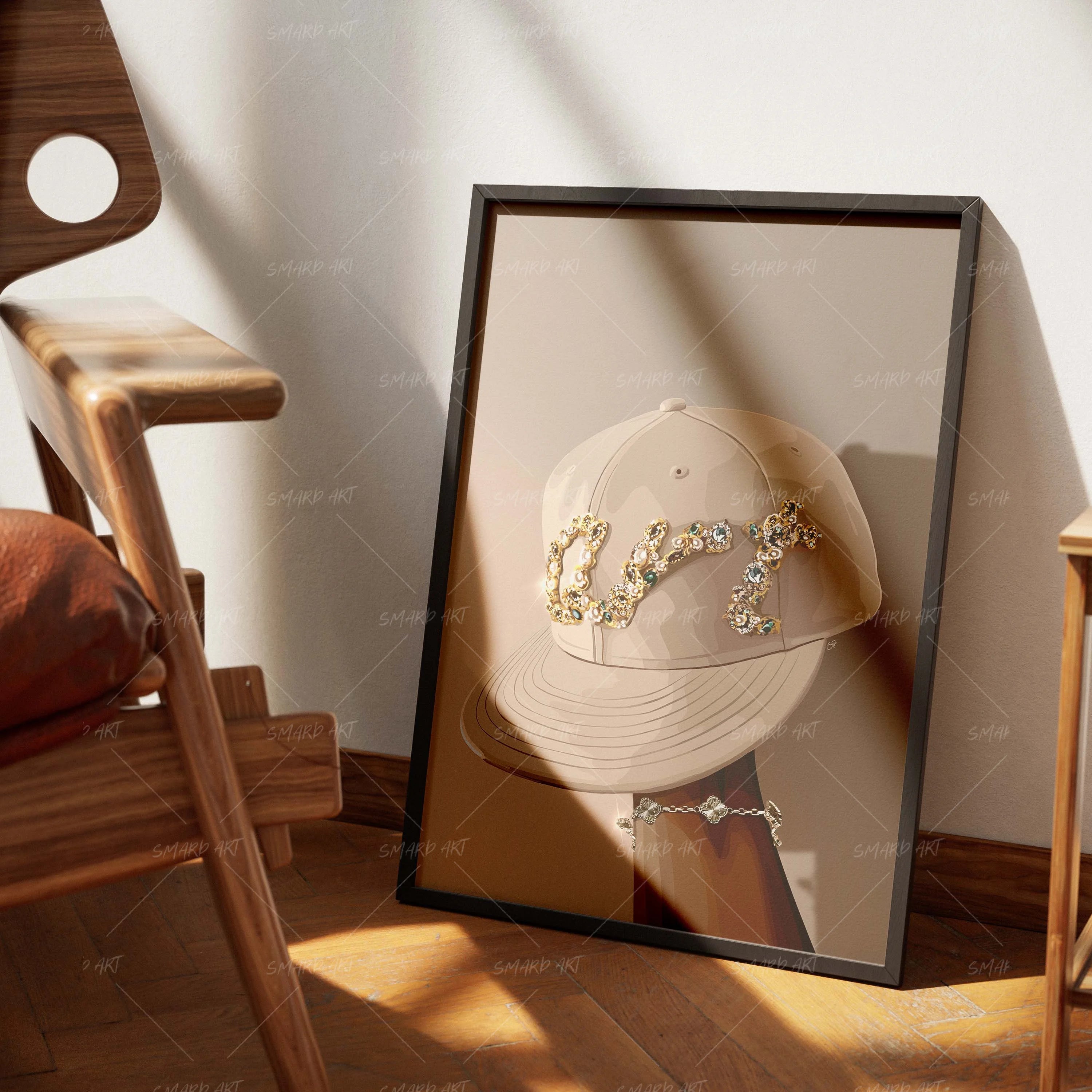 Art Iced Out-wall art print featuring decorative artistic design suitable for living rooms, offices, and schools by SmardArt. Elevate your space with Black wall art that speaks to culture, identity, and creativity. At Smard, we celebrate artistry made with melanin, bringing powerful and inspiring designs to life.