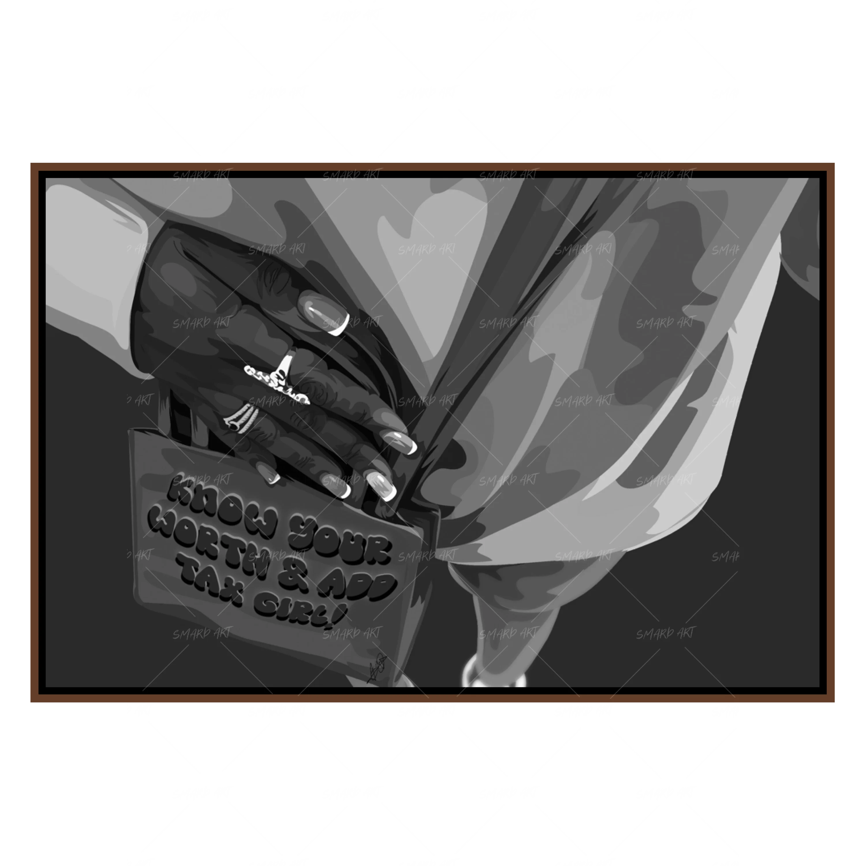 Add Tax Girl B&W-Smard