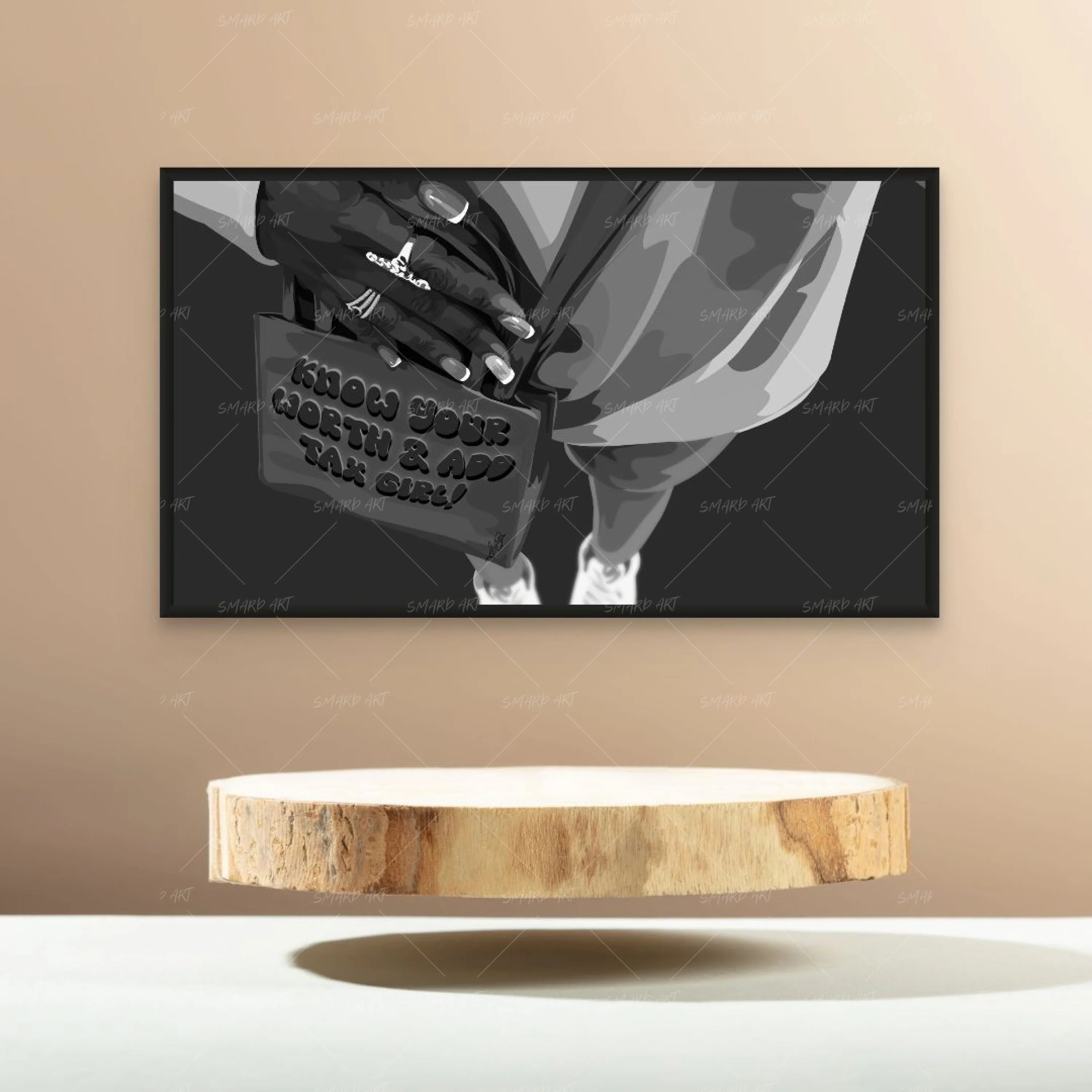 Add Tax Girl B&W-Smard