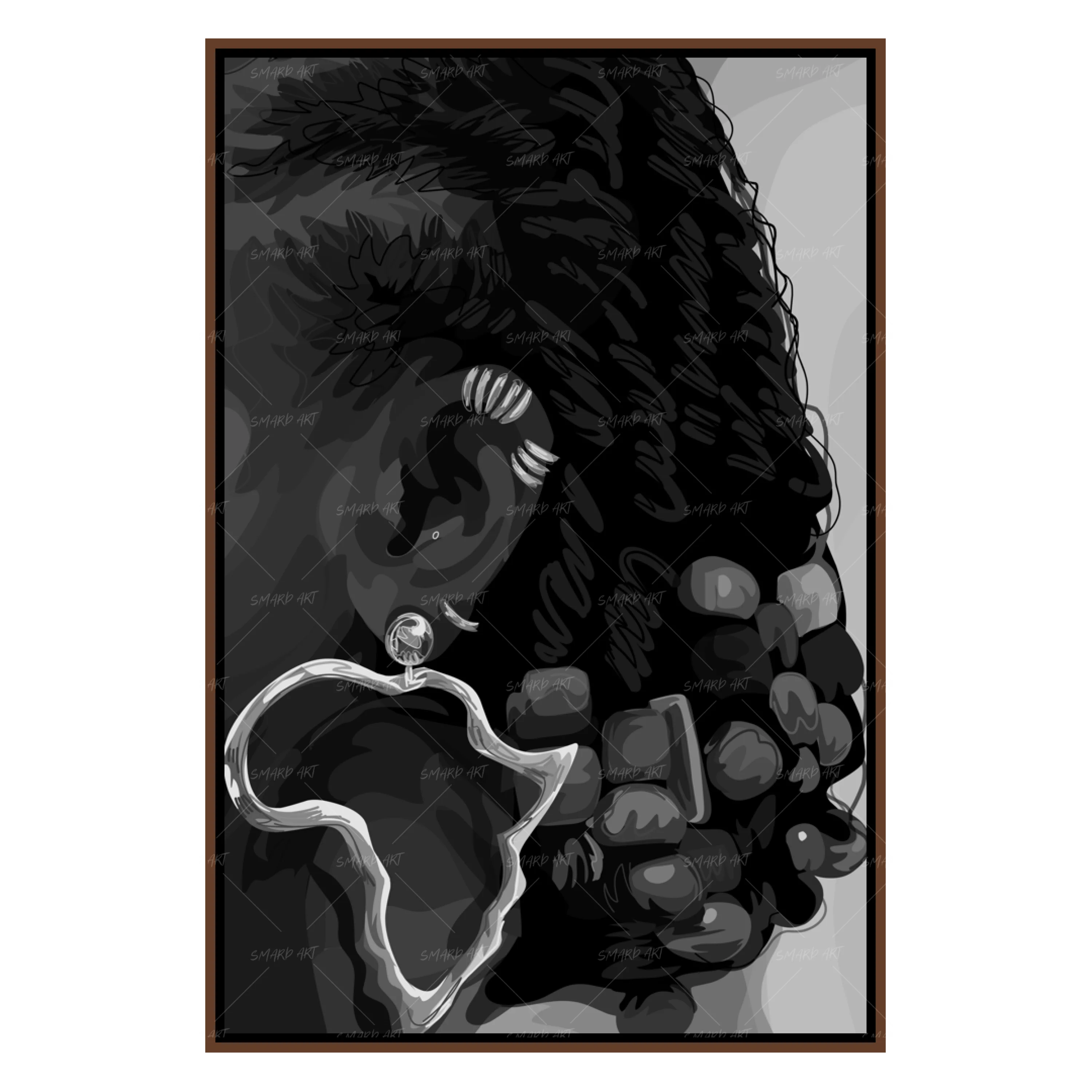 African Beads B&W-Smard