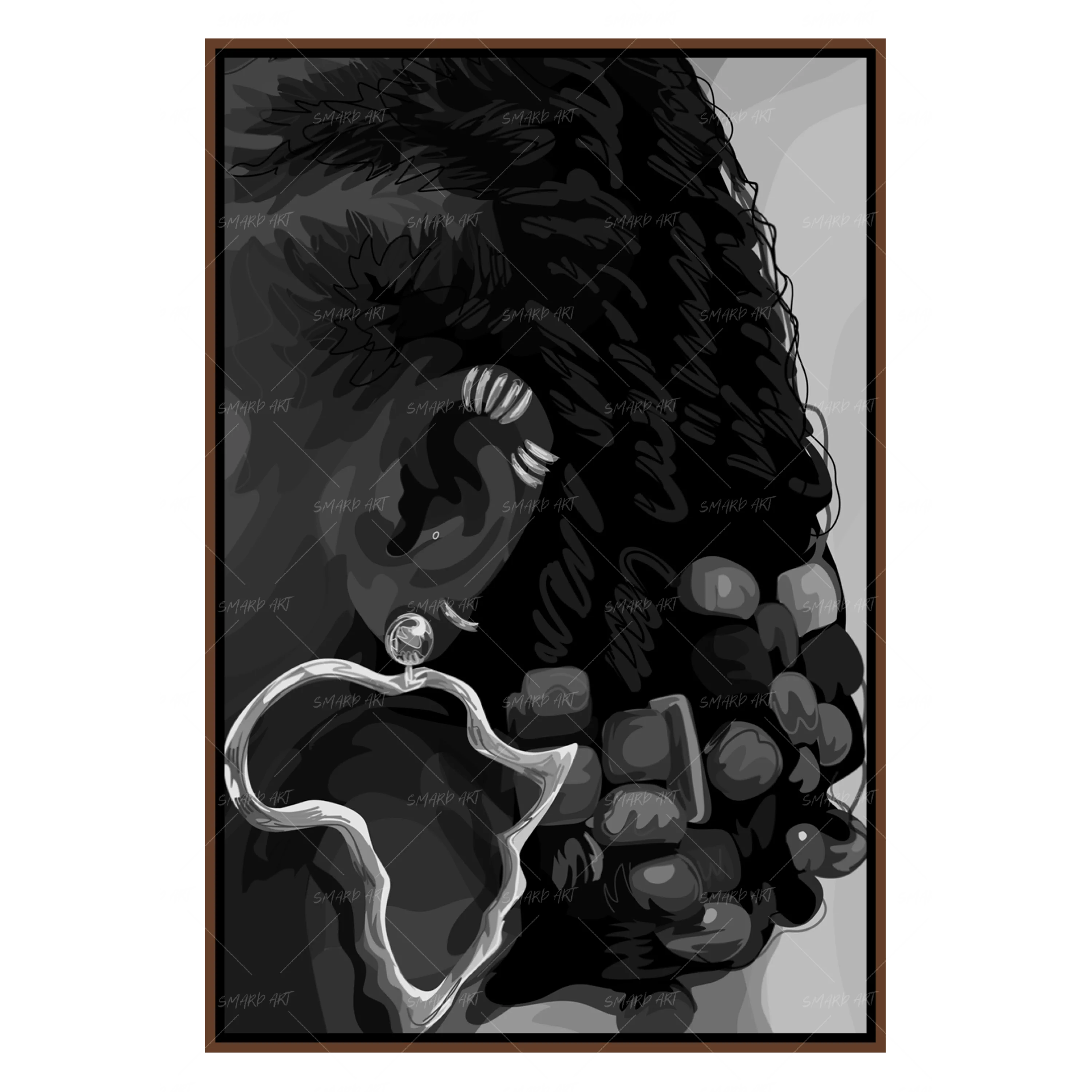 African Beads B&W-Smard