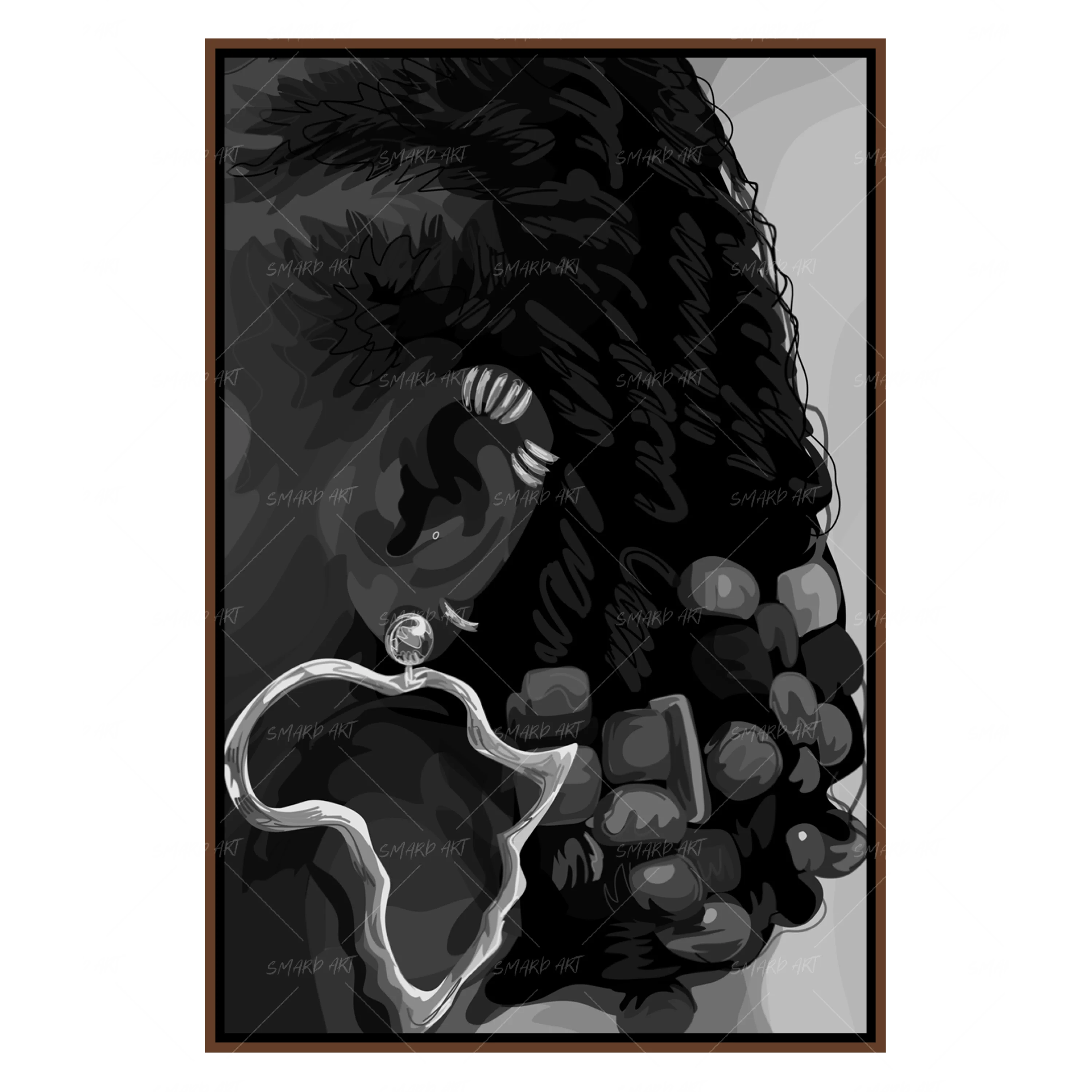 African Beads B&W-Smard