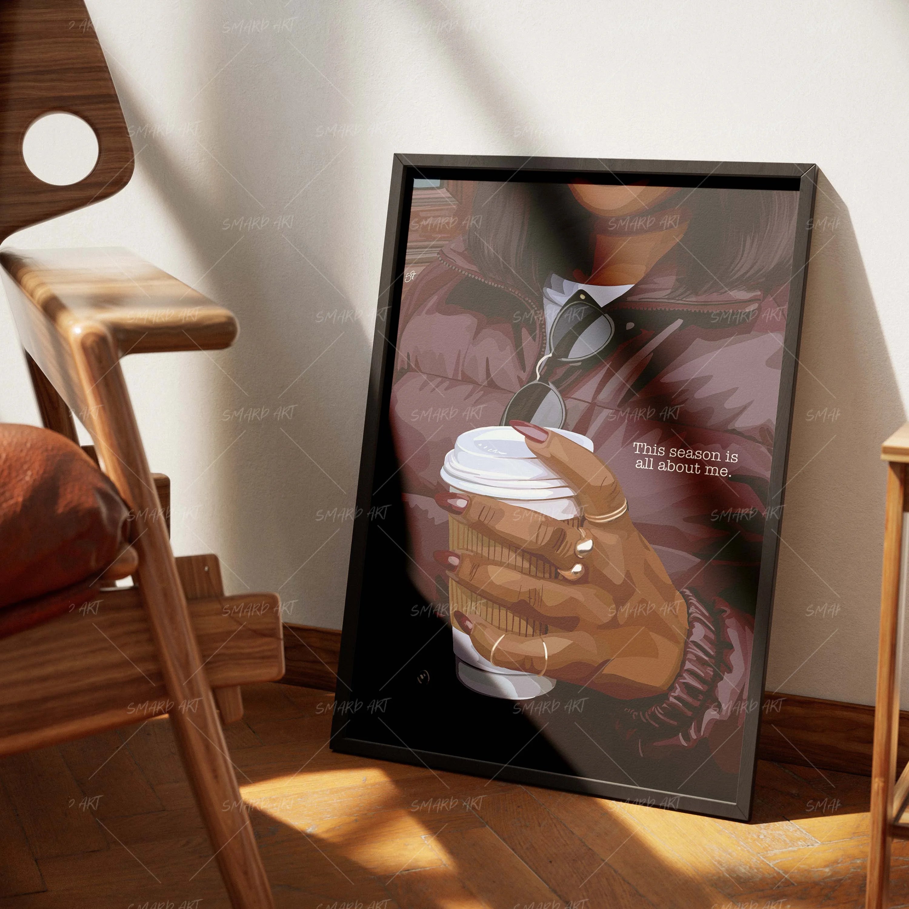 All About Me-wall art print featuring decorative artistic design suitable for living rooms, offices, and schools by SmardArt. Elevate your space with Black wall art that speaks to culture, identity, and creativity. At Smard, we celebrate artistry made with melanin, bringing powerful and inspiring designs to life.